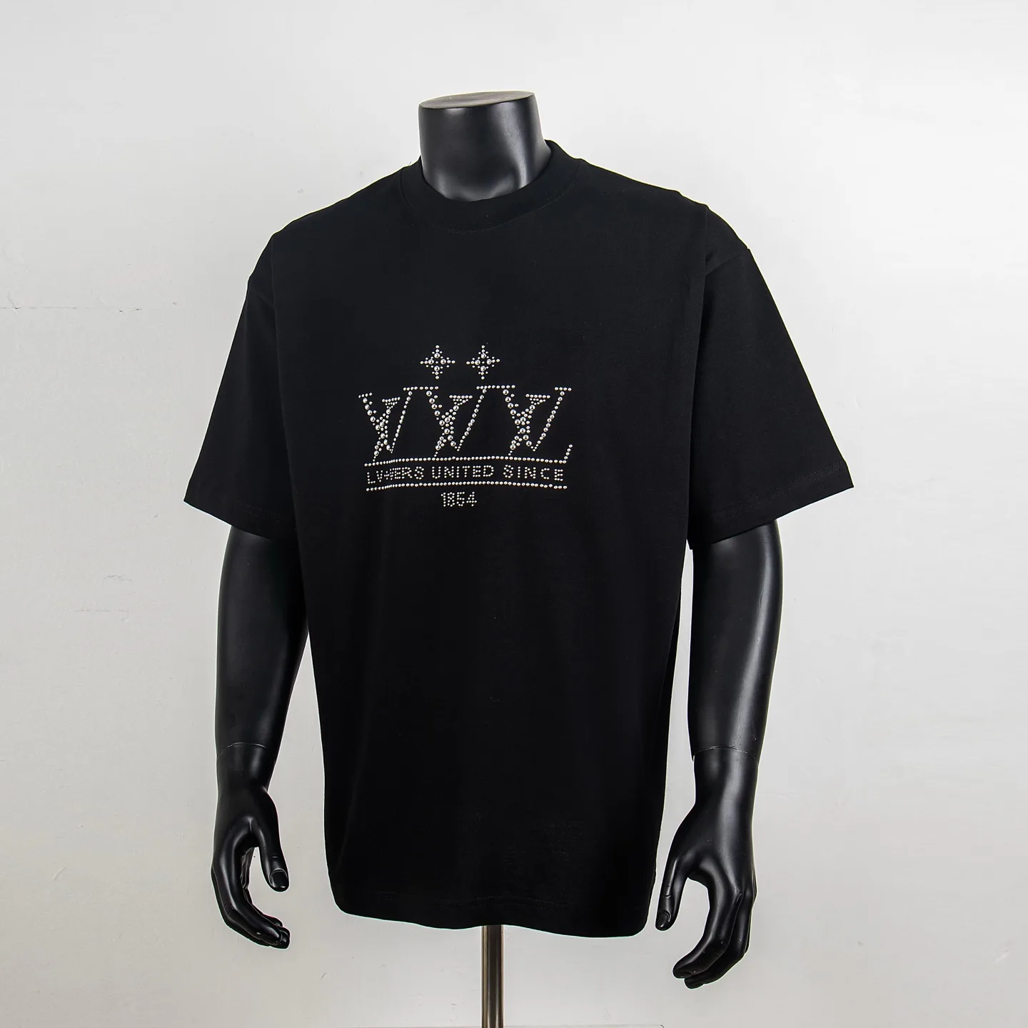 Crystal-Embellished Logo Cotton T-Shirt D11515018