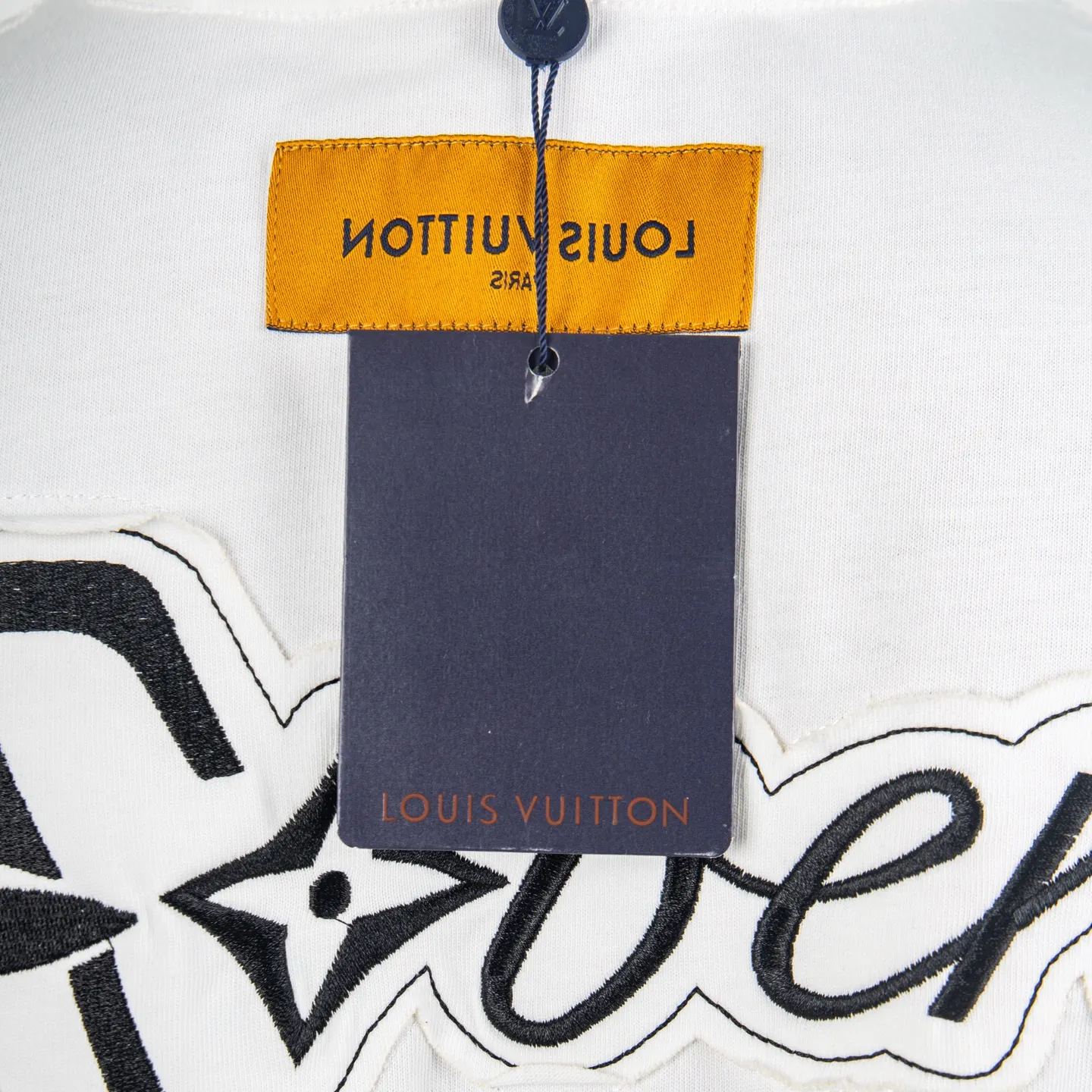 Embroidered Patch Distressed Cotton T-Shirt D12515017 — view 8