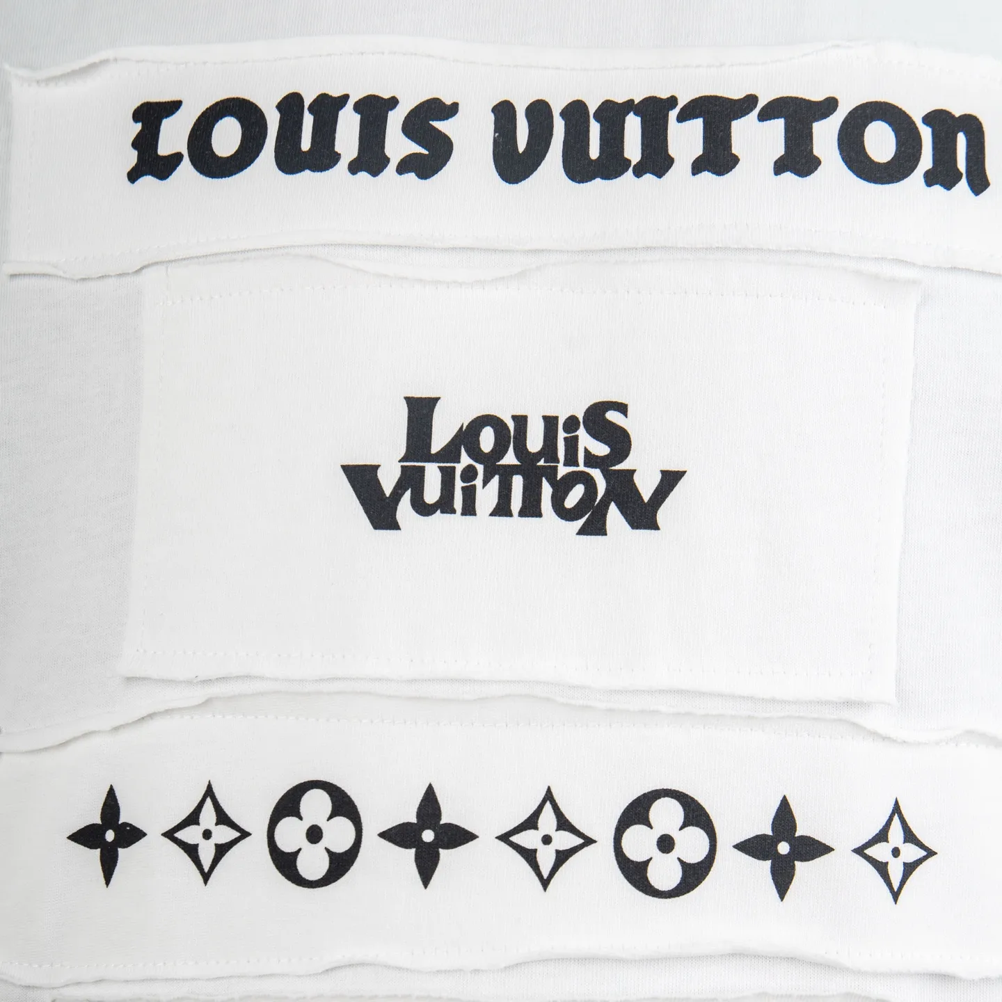 Logo Patchwork Cotton T-Shirt D12515012 — view 5