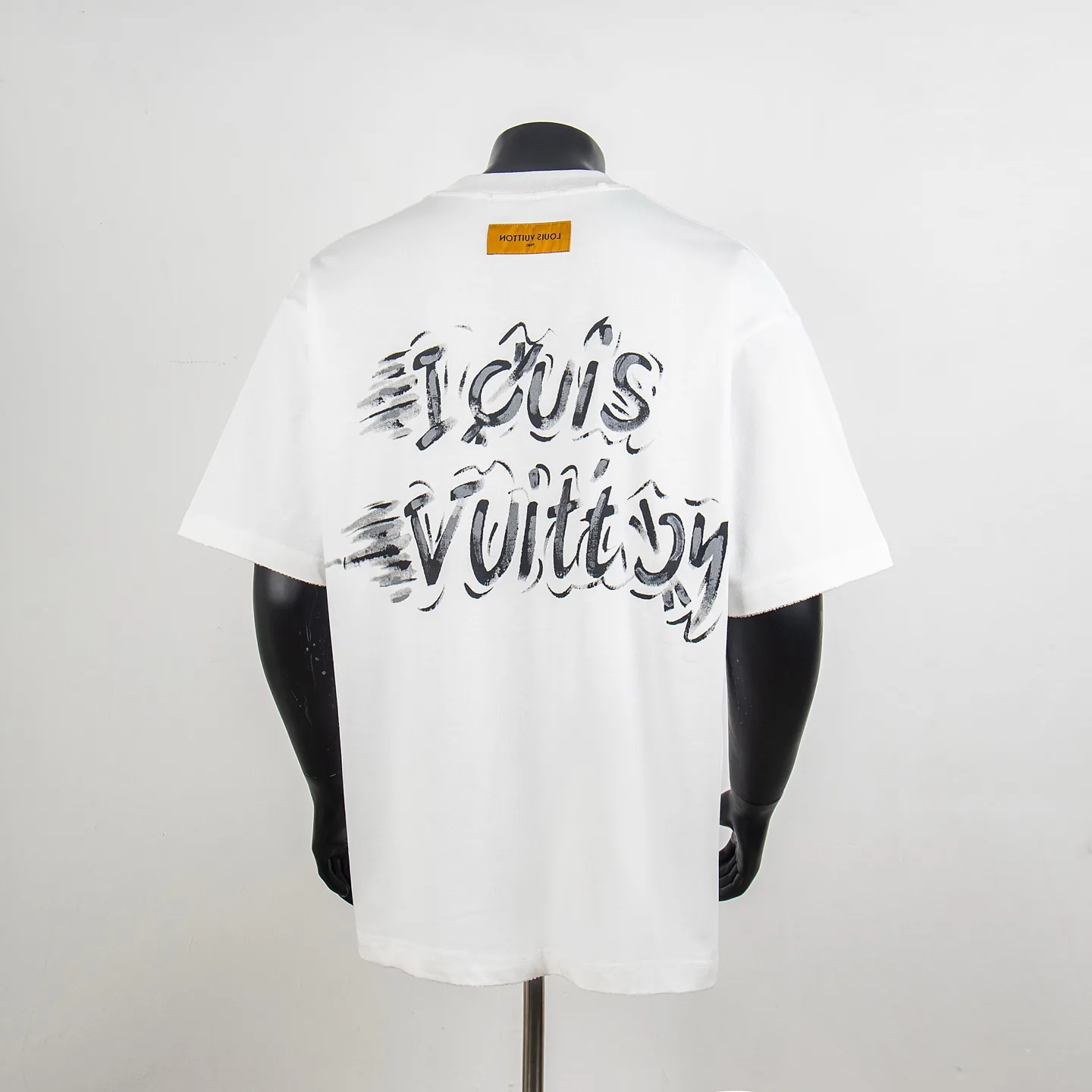 Hand-Painted Logo Cotton T-Shirt D12515009 — view 2
