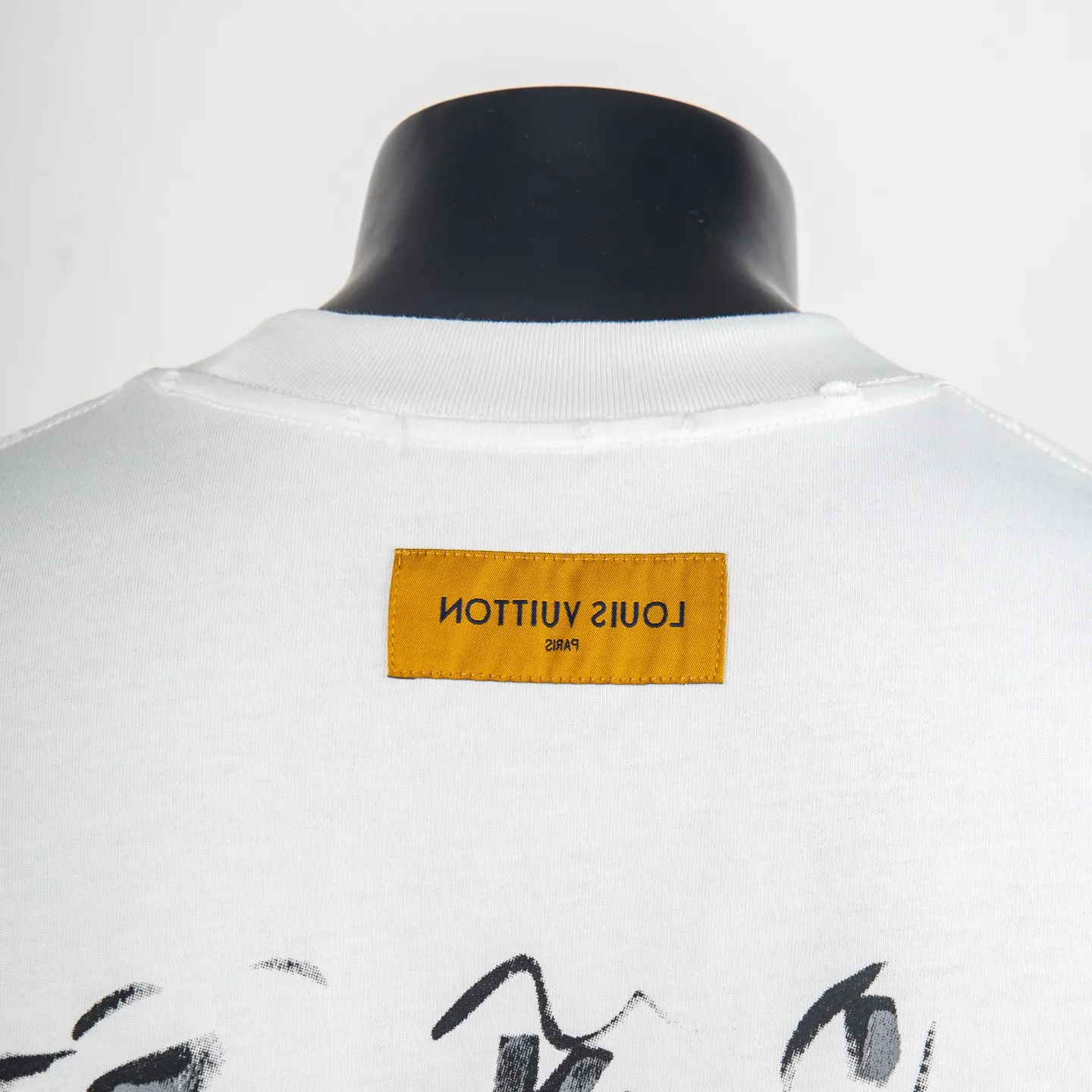 Hand-Painted Logo Cotton T-Shirt D12515009 — view 4