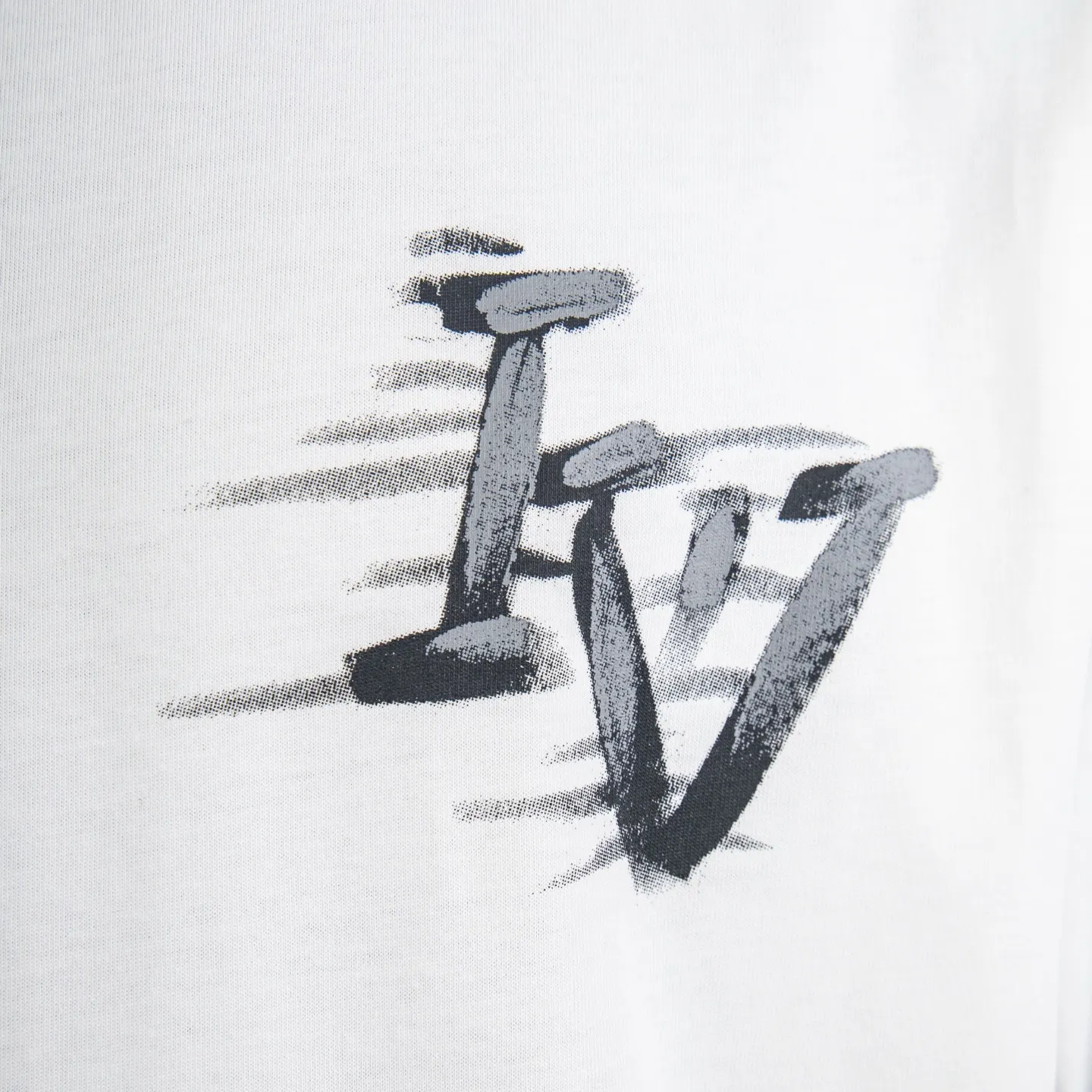 Hand-Painted Logo Cotton T-Shirt D12515009 — view 5