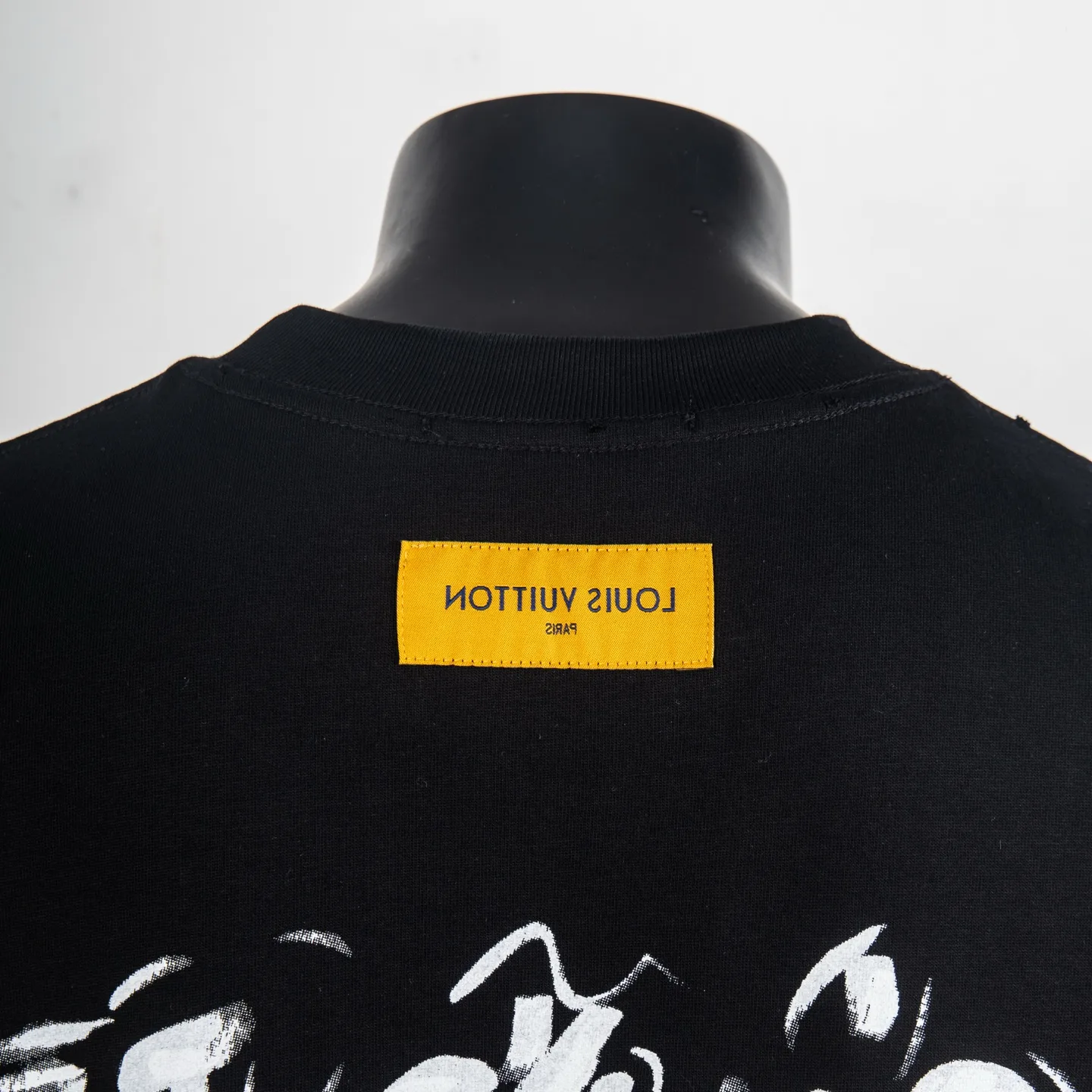 Hand-Painted Logo Cotton T-Shirt D12515010 — view 4