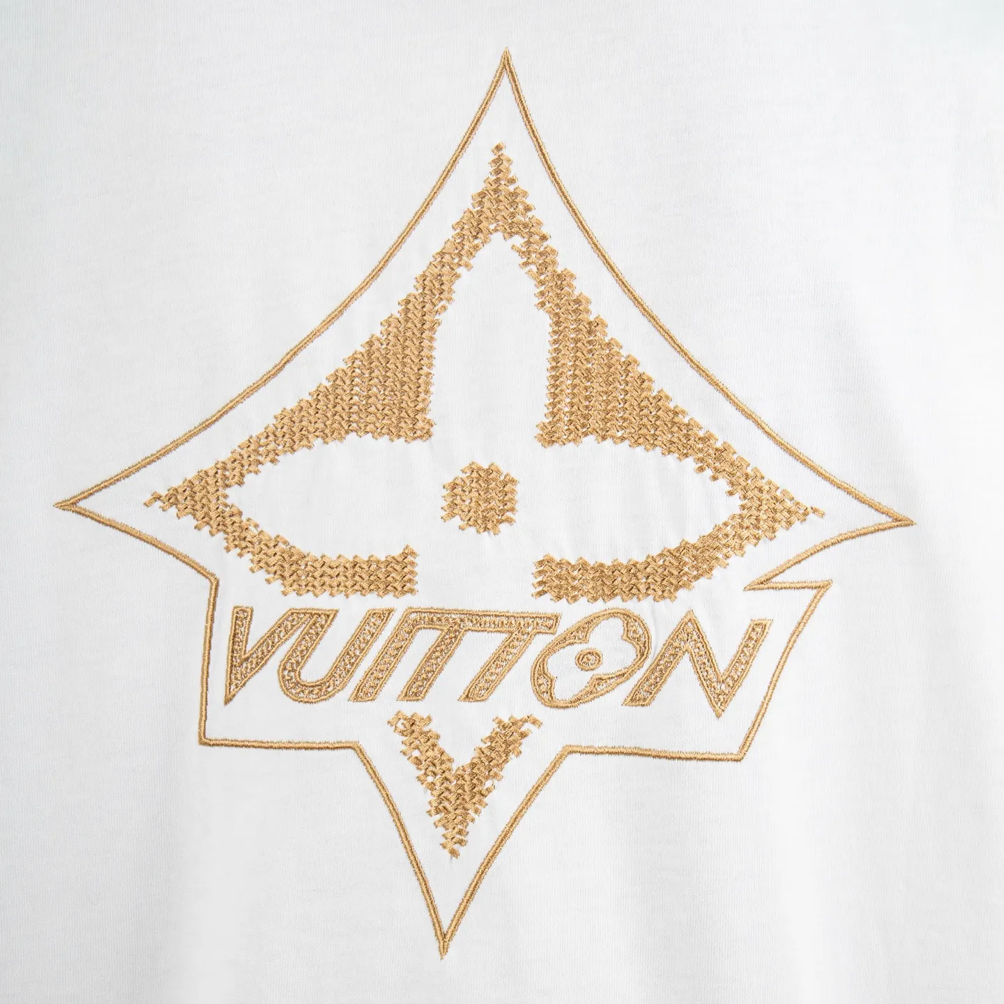 Embroidered Monogram Flower Cotton T-Shirt D11915003 — view 6