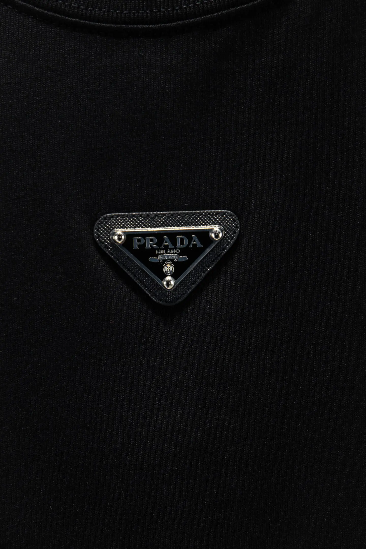 Logo-Appliqué Panelled Cotton T-Shirt D12515066 — view 4