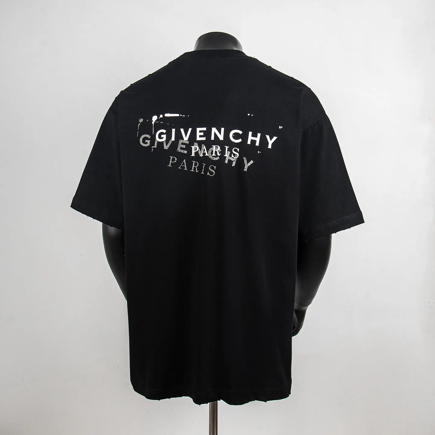 Distressed Logo Print Cotton T-Shirt D11914997 — view 2