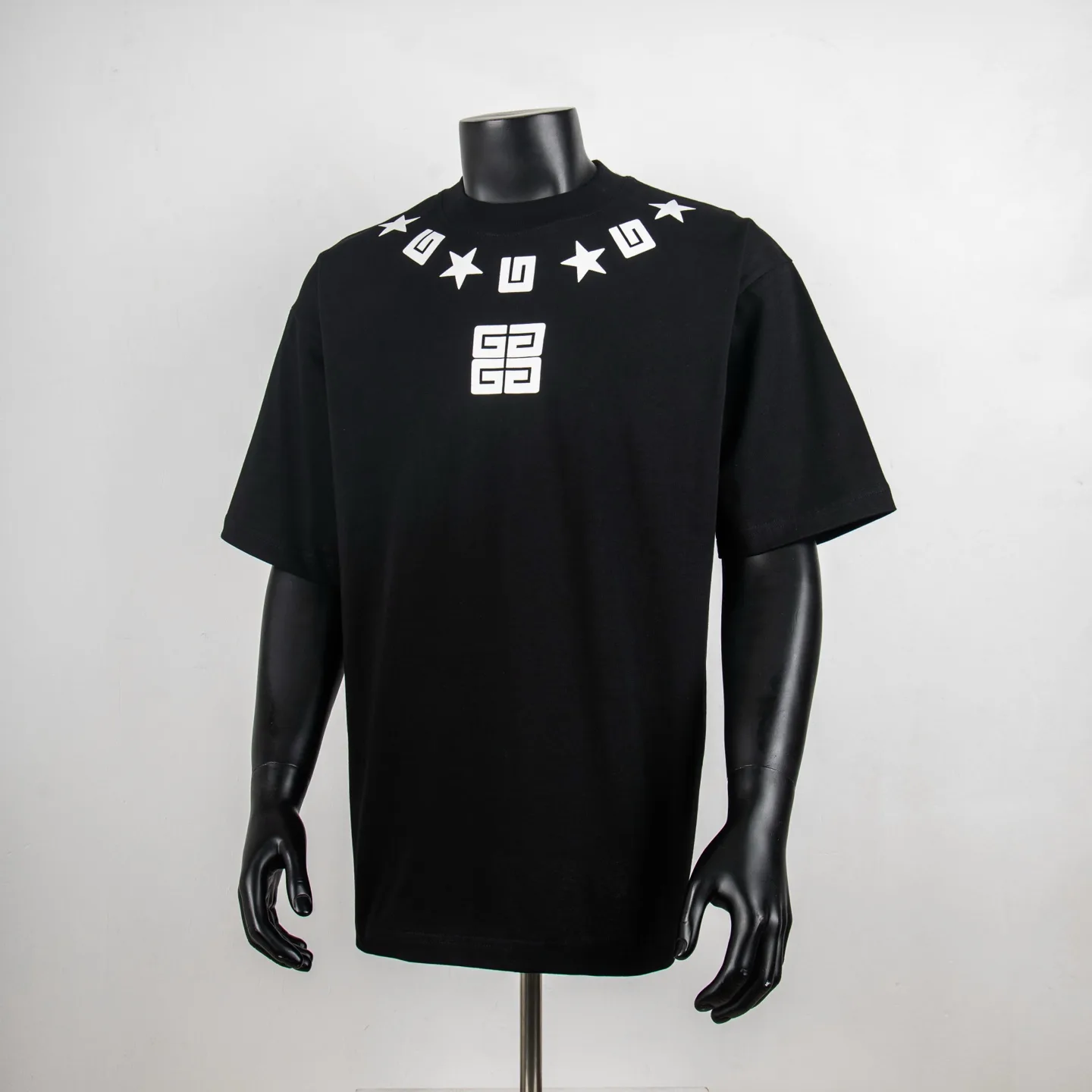 Logo and Star Print Cotton T-Shirt D11514995