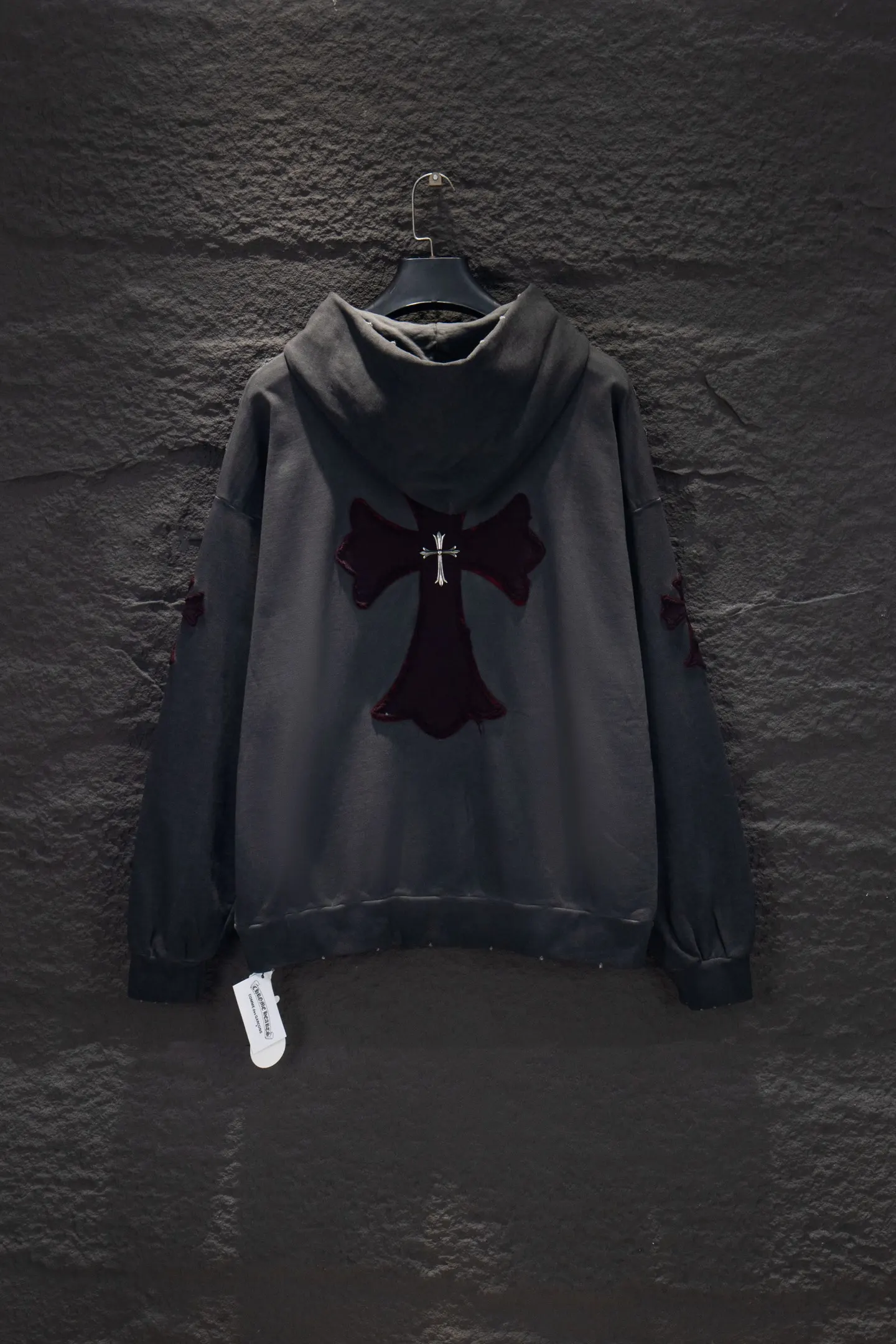 Embroidered Logo Oversized Cotton Hoodie D20922984 — view 2