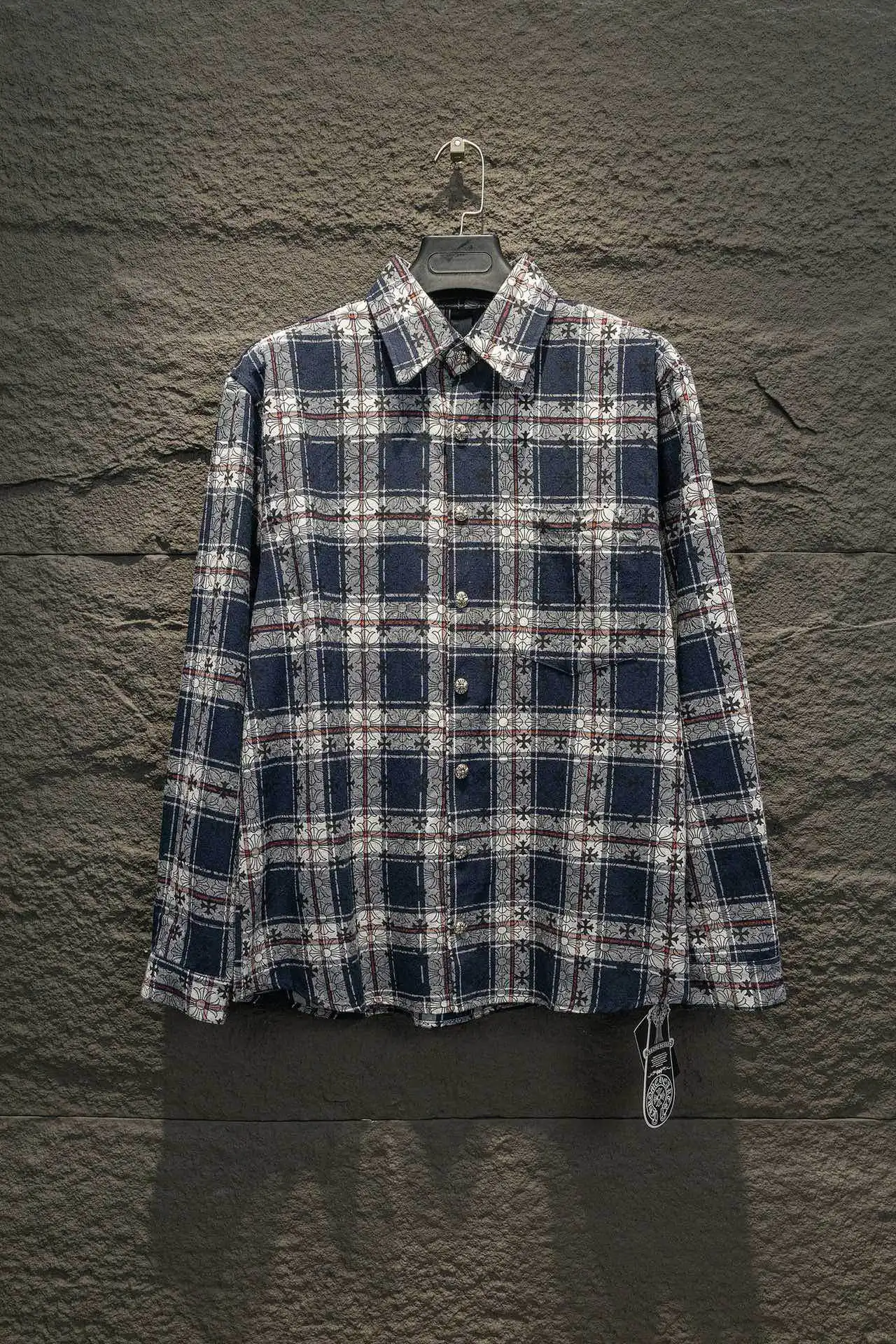 Logo Jacquard Plaid Flannel Shirt D16922906