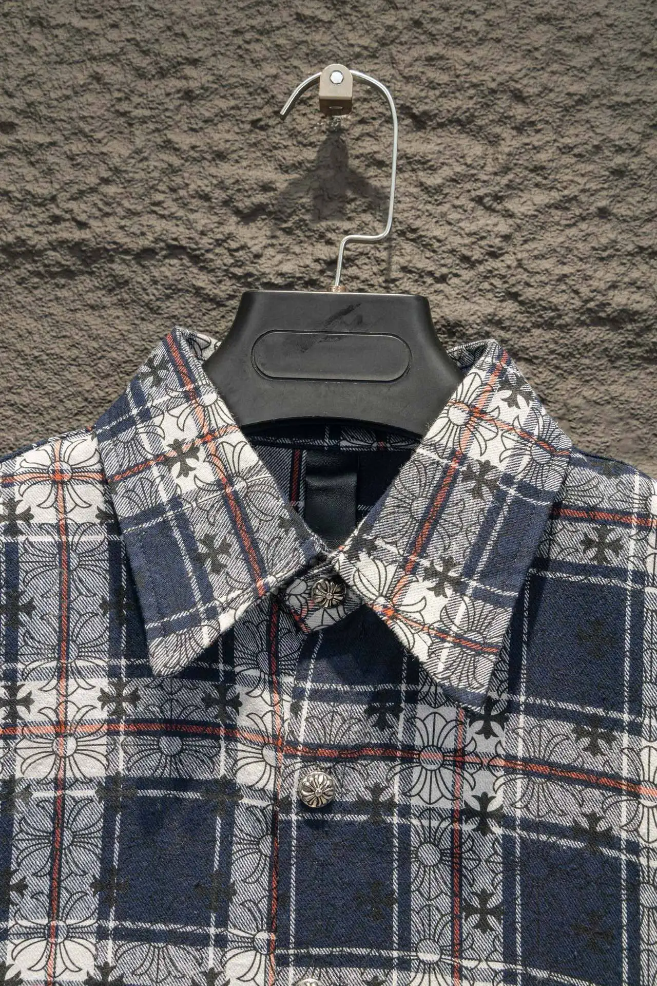 Logo Jacquard Plaid Flannel Shirt D16922906 — view 3