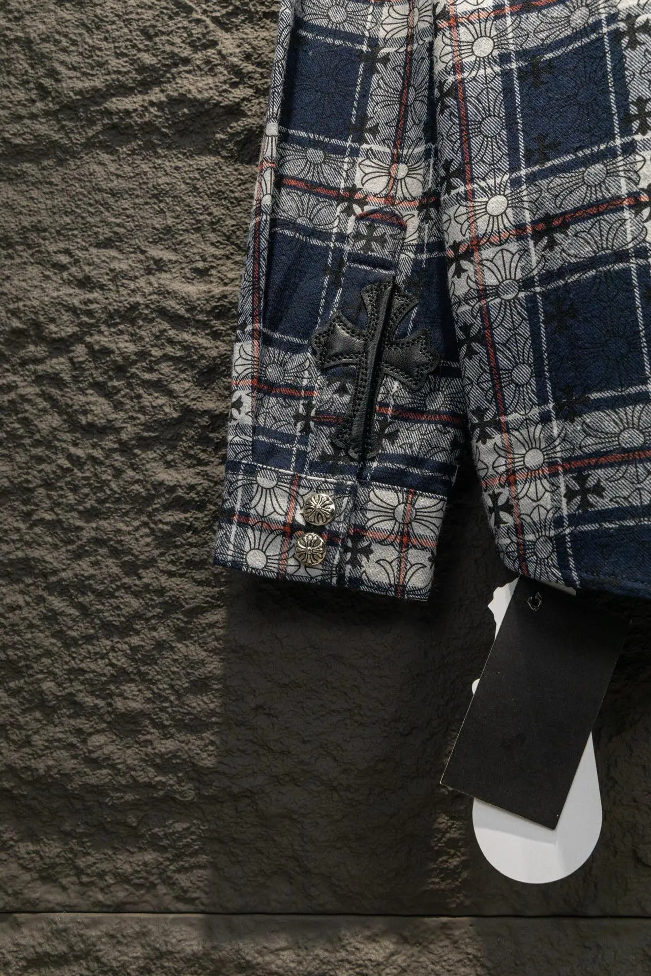 Logo Jacquard Plaid Flannel Shirt D16922906 — view 6