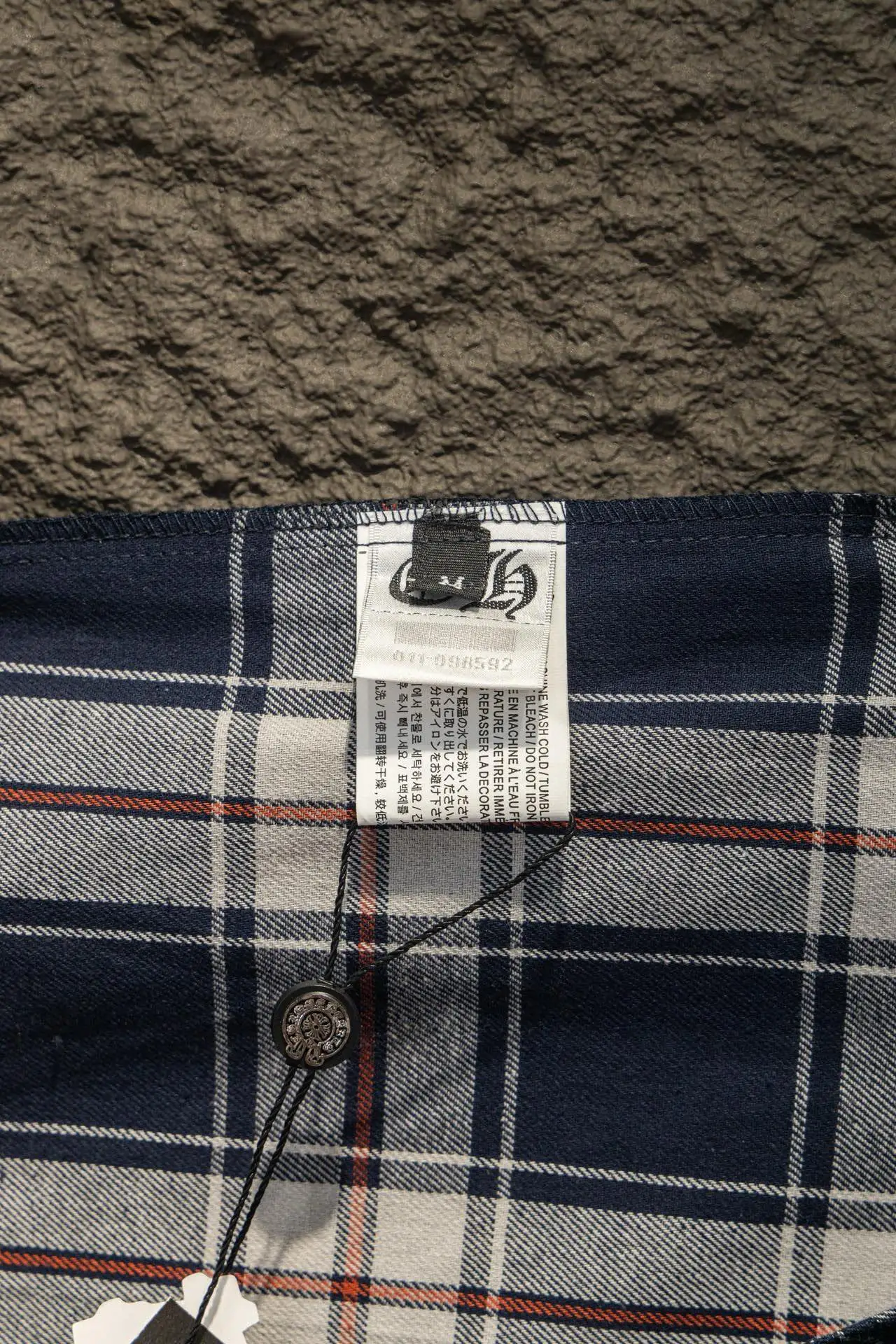 Logo Jacquard Plaid Flannel Shirt D16922906 — view 9