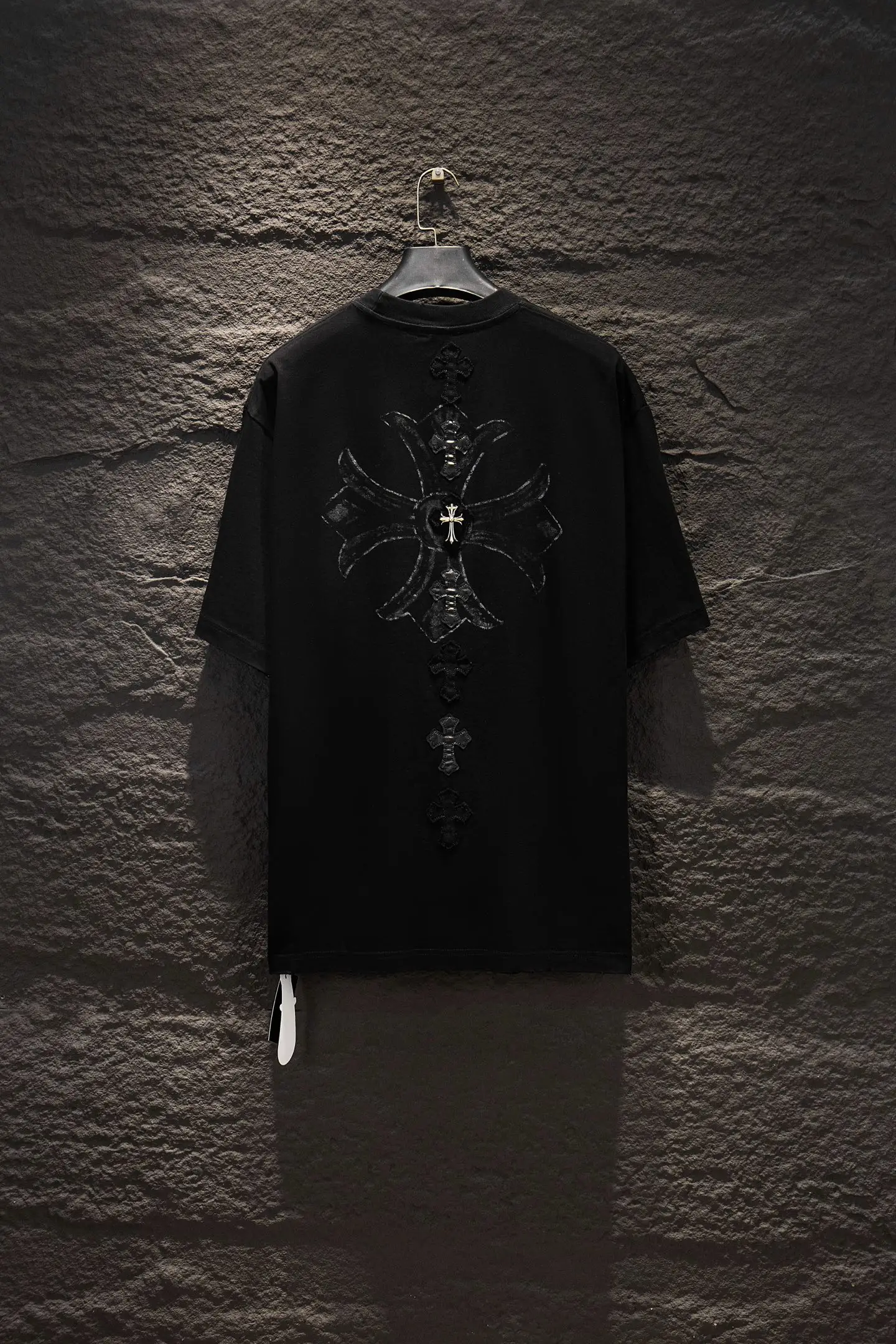 Oversized Distressed Patchwork T-Shirt D14514963 — view 2