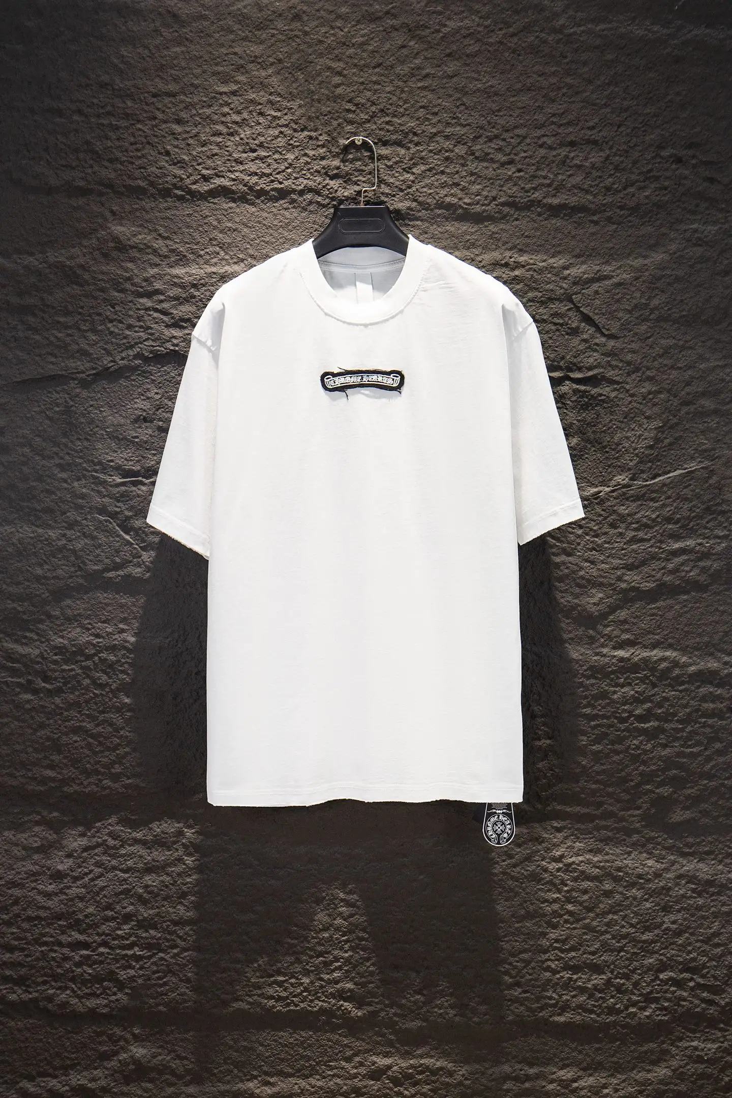 Distressed Logo Patch Oversized T-Shirt D13514958