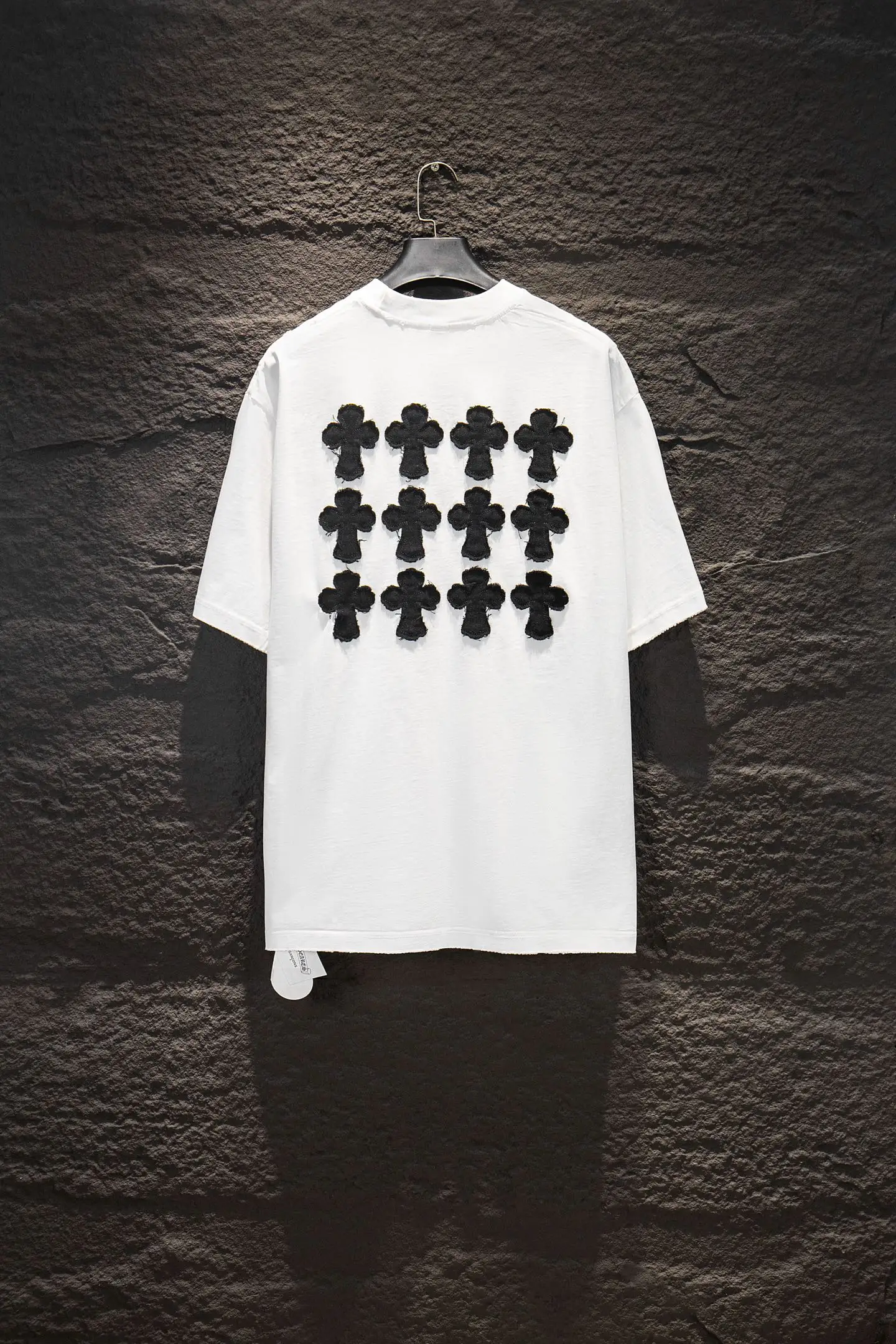 Distressed Logo Patch Oversized T-Shirt D13514958 — view 2