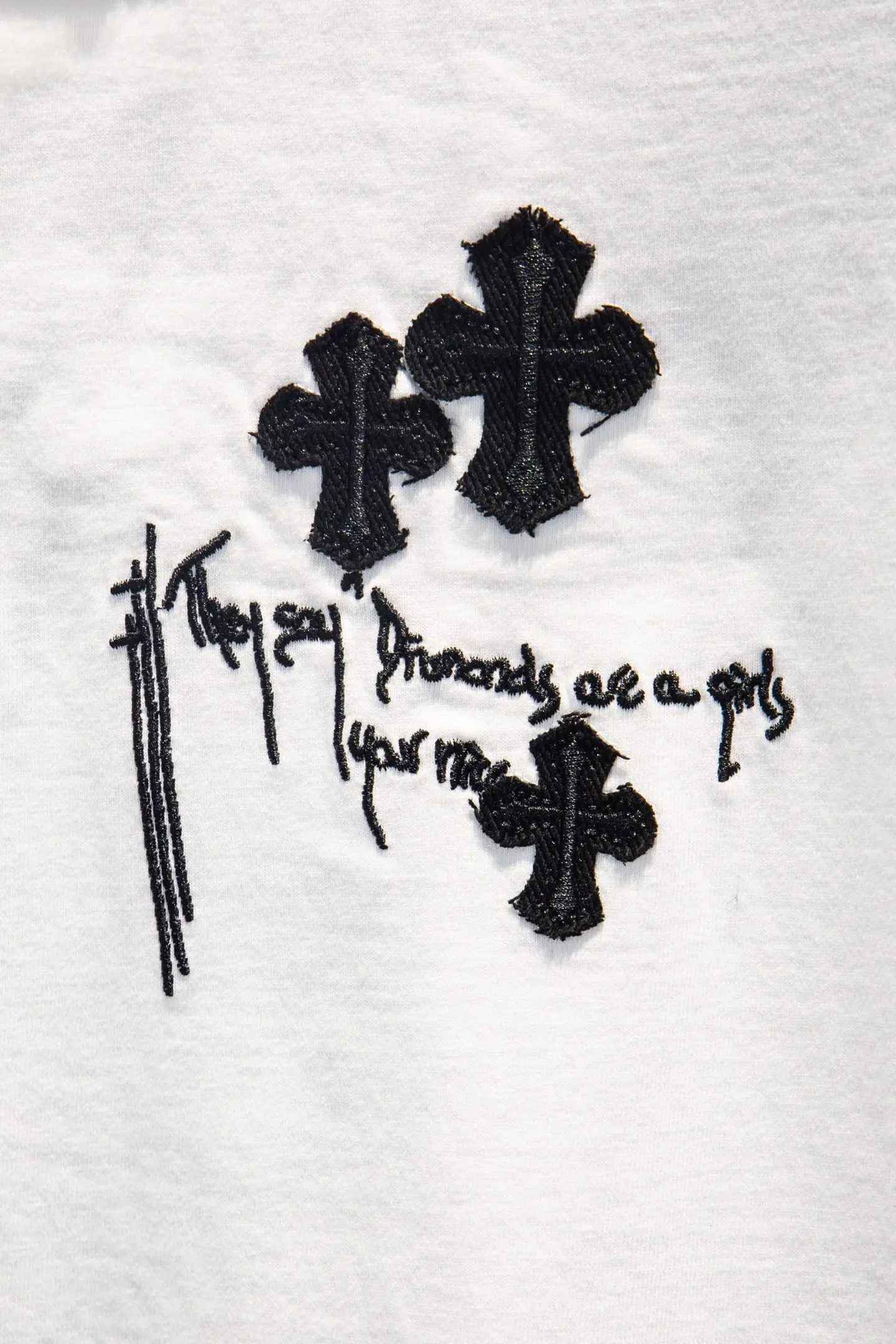 Embroidered Patch Oversized Cotton T-Shirt D13514956 — view 4