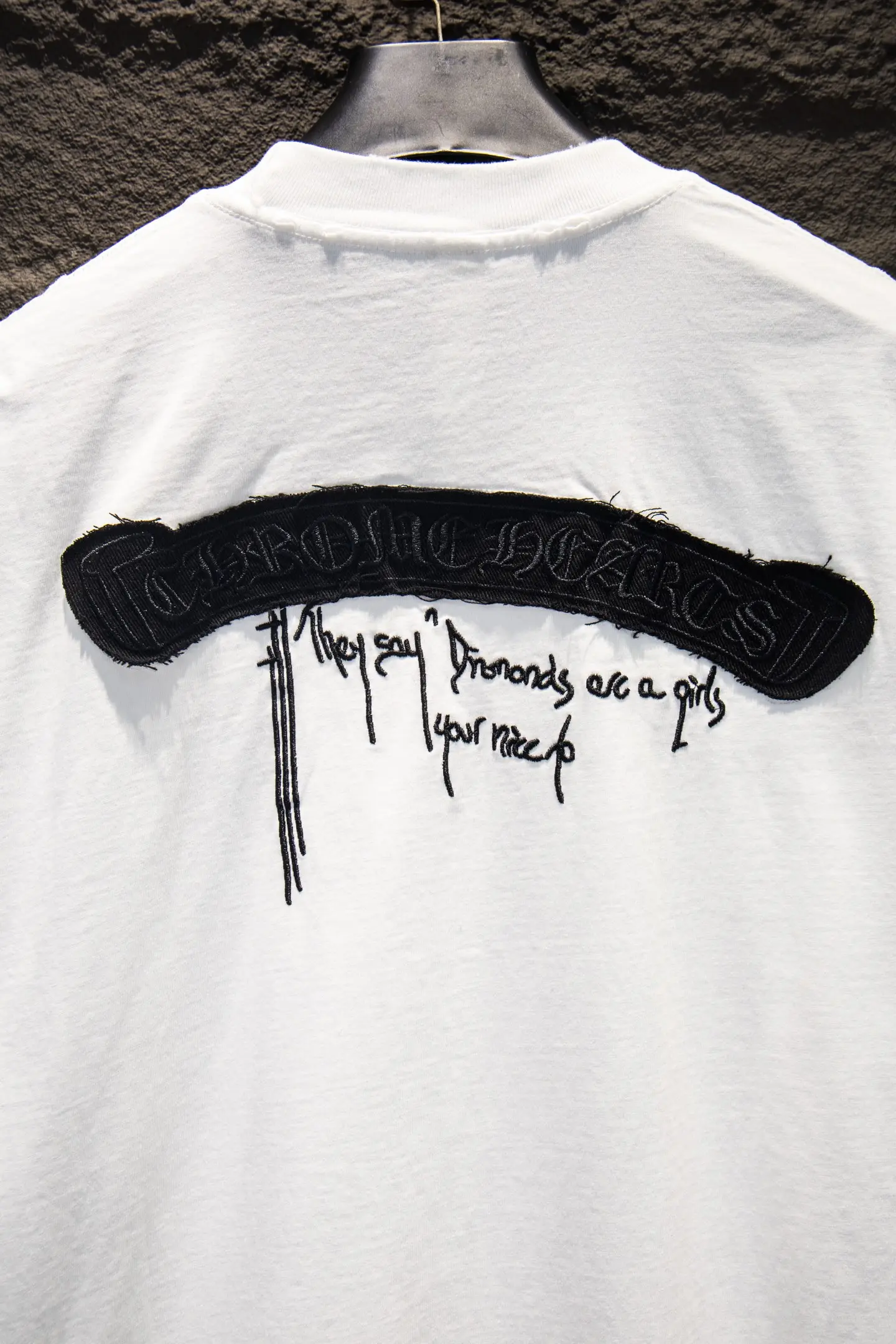 Embroidered Patch Oversized Cotton T-Shirt D13514956 — view 5