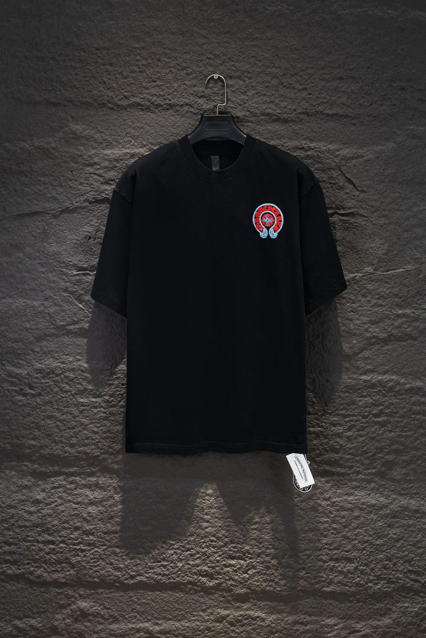 Embroidered Oversized Washed Cotton T-Shirt D13514947