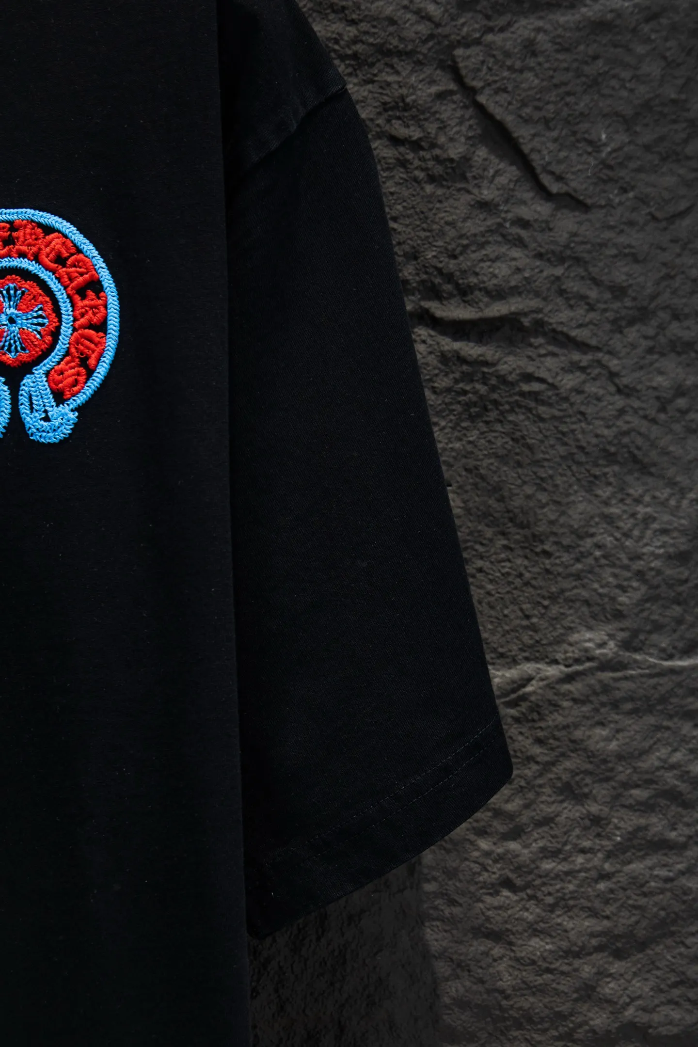 Embroidered Oversized Washed Cotton T-Shirt D13514947 — view 6