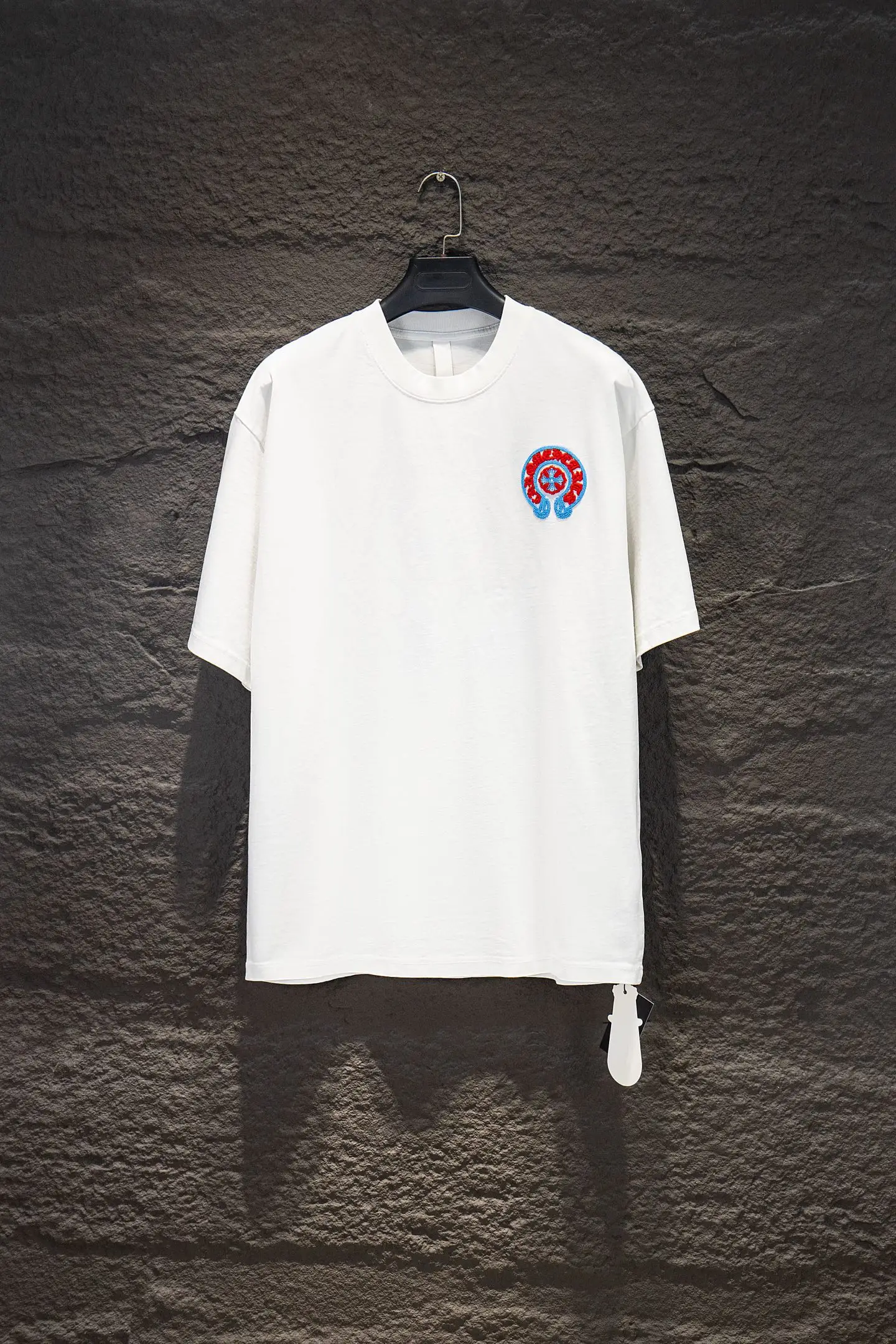 Embroidered Oversized Washed Cotton T-Shirt D13514946
