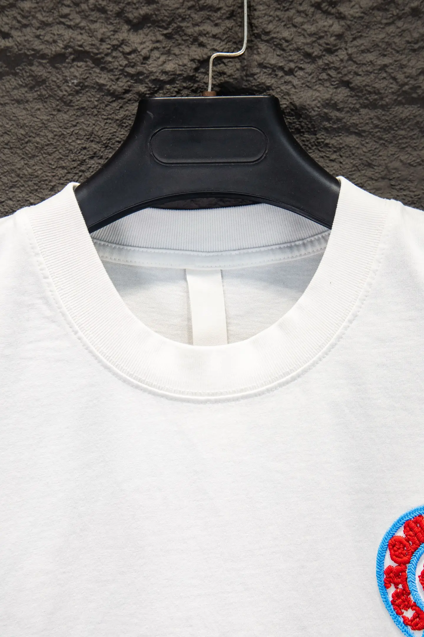 Embroidered Oversized Washed Cotton T-Shirt D13514946 — view 3