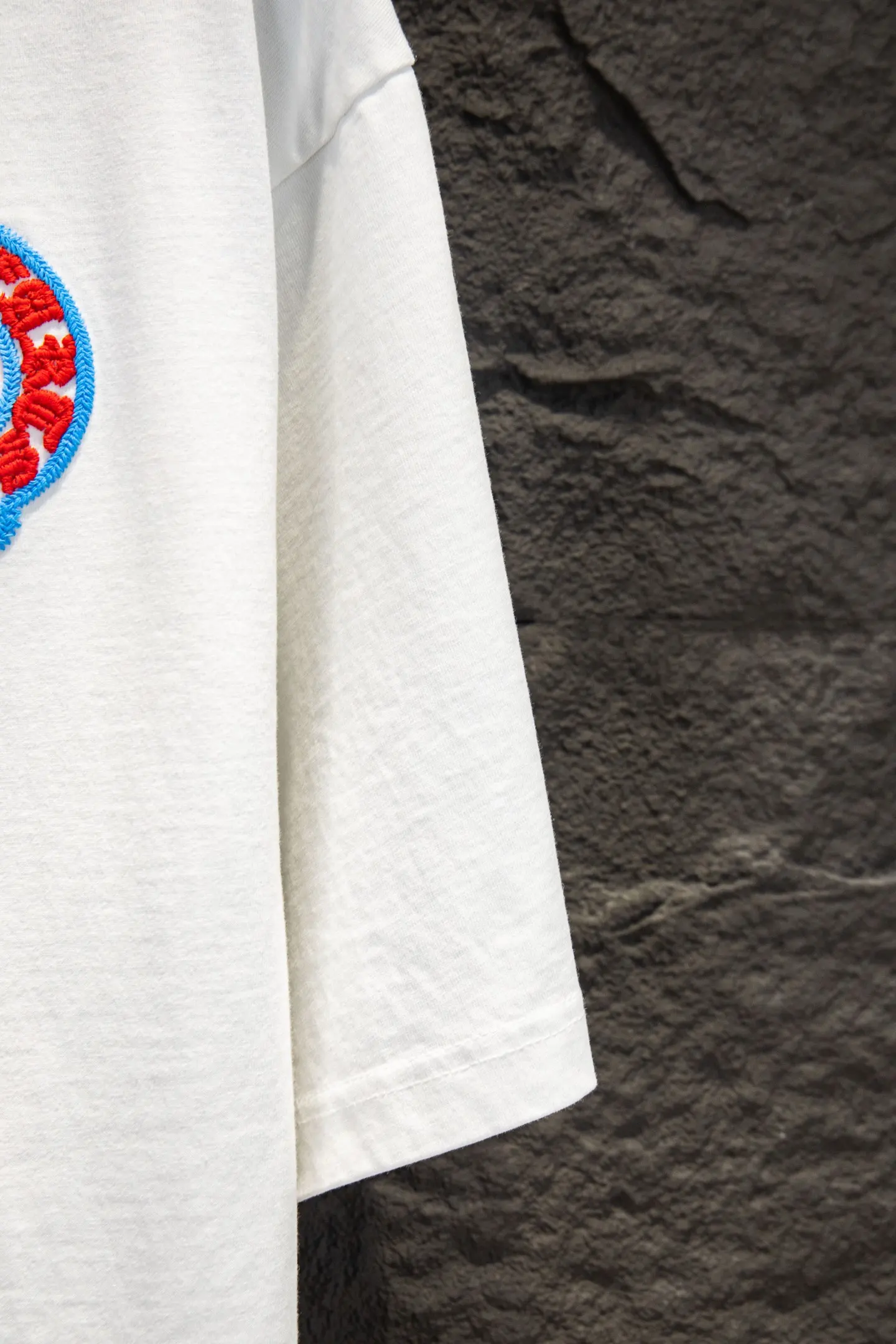 Embroidered Oversized Washed Cotton T-Shirt D13514946 — view 6