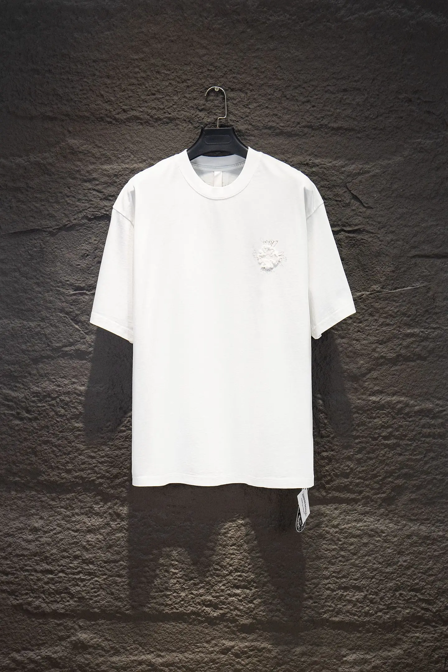 Oversized Embroidered Cotton T-Shirt D12914936