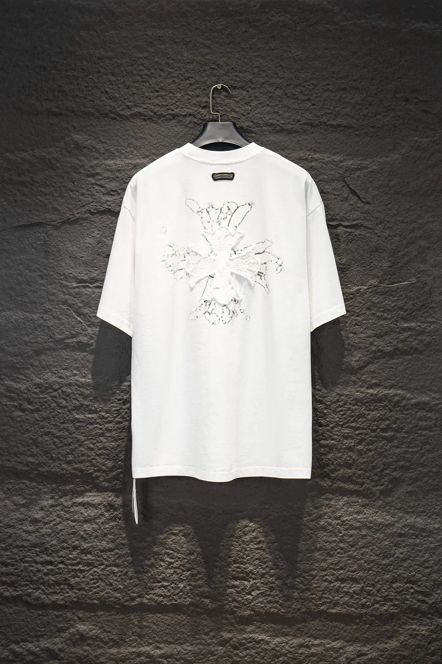 Oversized Embroidered Cotton T-Shirt D12914936 — view 2