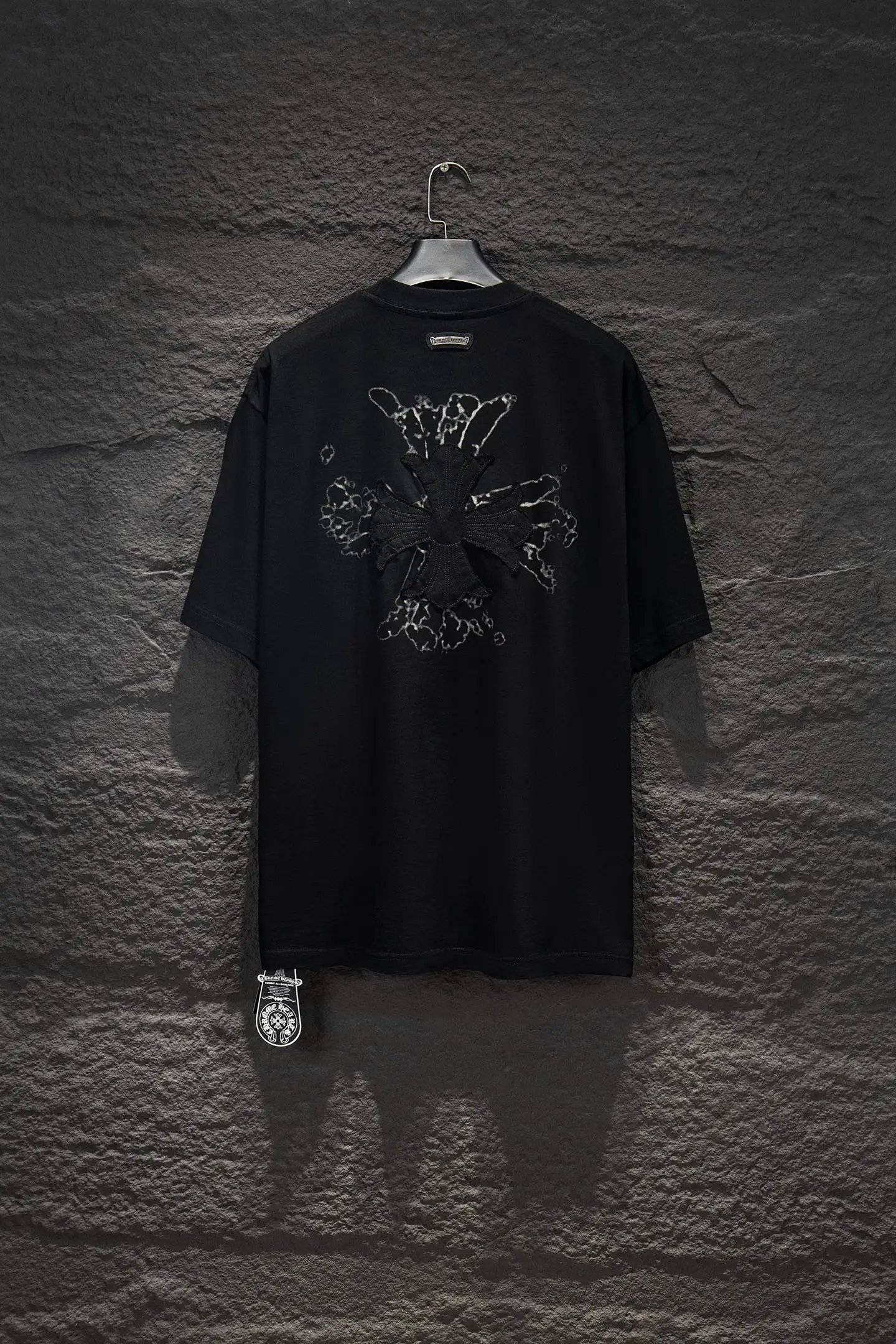 Oversized Embroidered Cotton T-Shirt D12914937 — view 2
