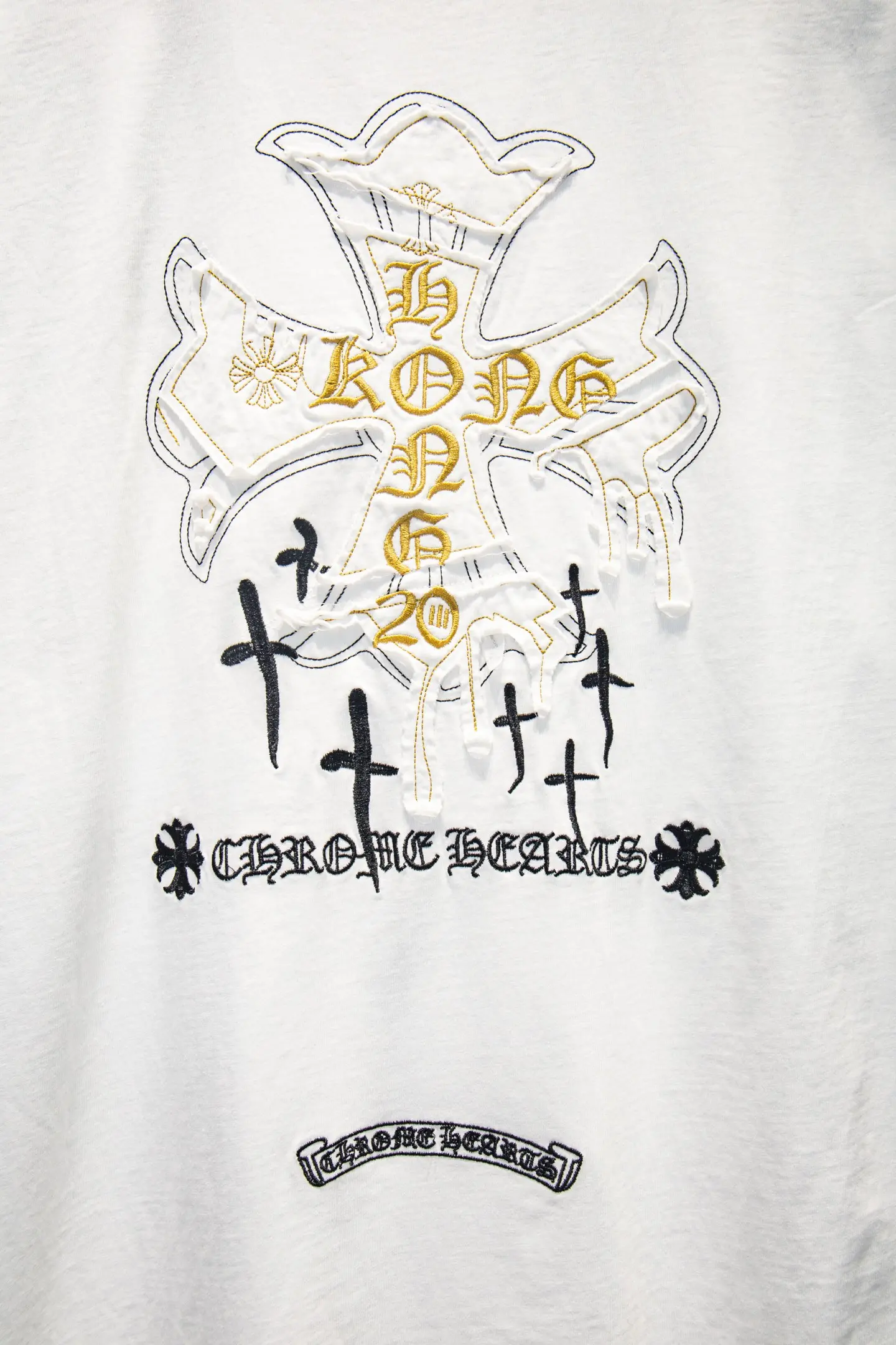 Embroidered Patch Oversized Cotton T-Shirt D14514928 — view 5