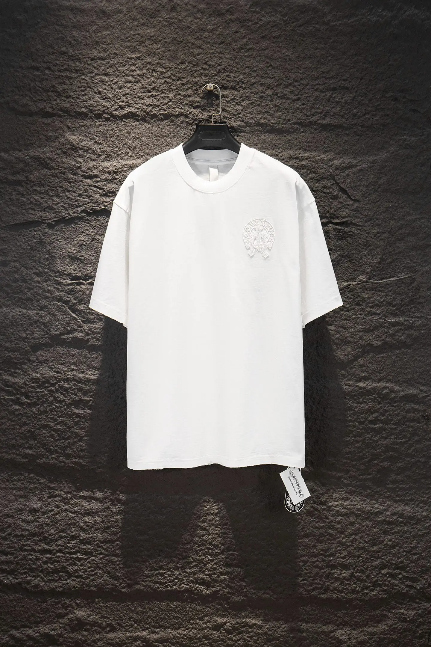 Embroidered Distressed Oversized T-Shirt D14515088