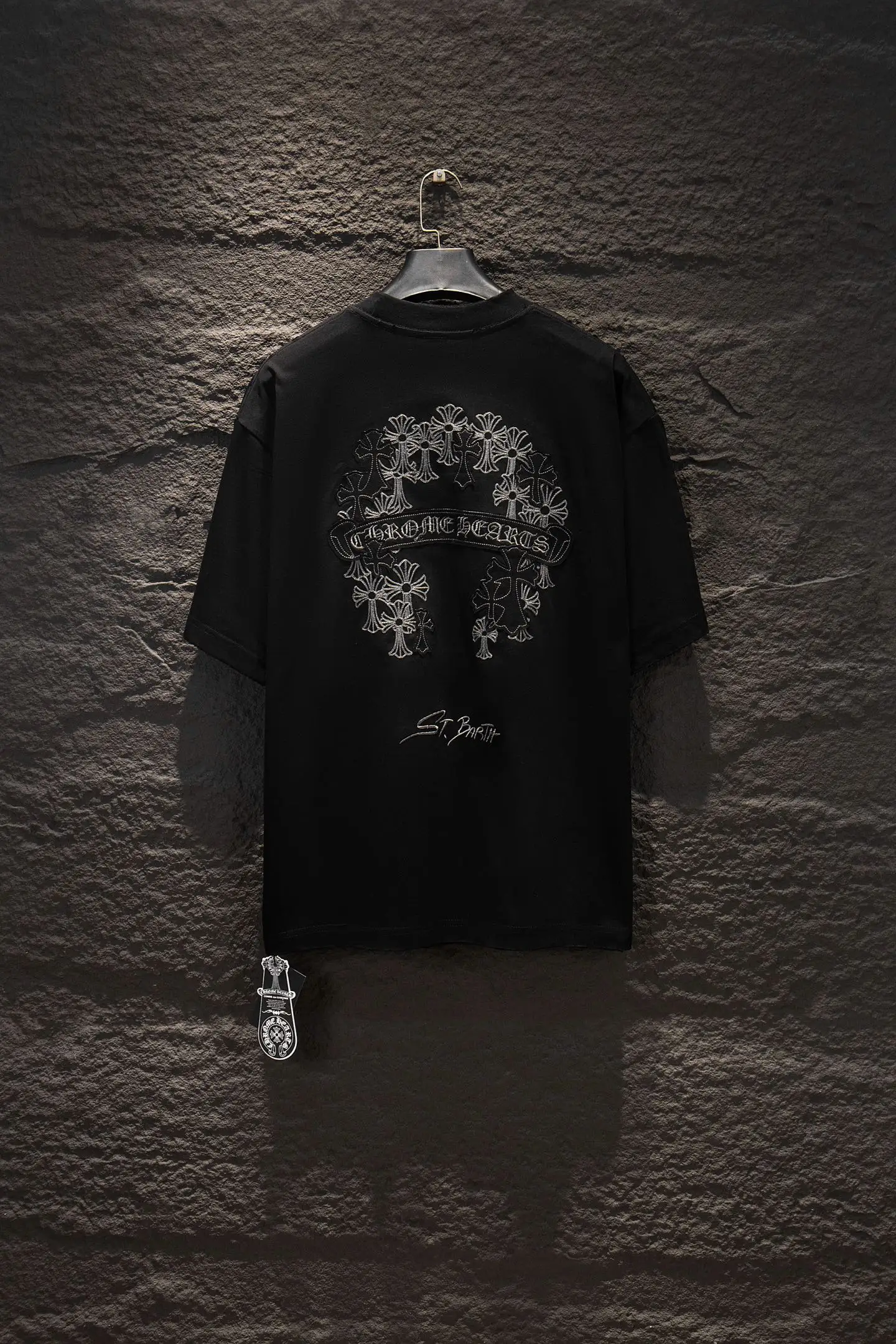 Embroidered Patch Oversized Cotton T-Shirt D14515085 — view 2