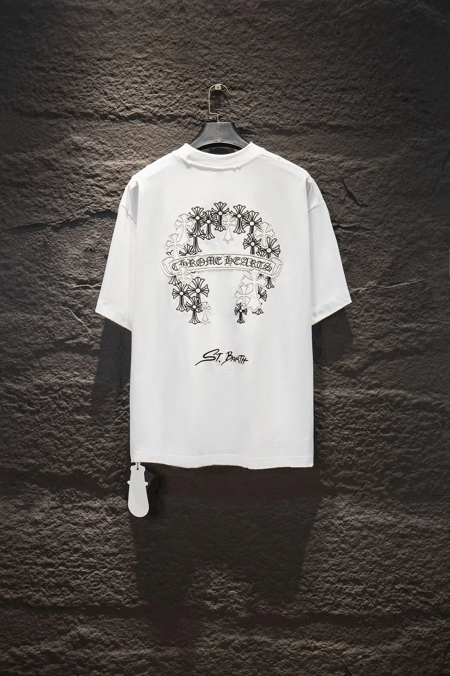 Distressed Embroidered Oversized Cotton T-Shirt D14515084 — view 2