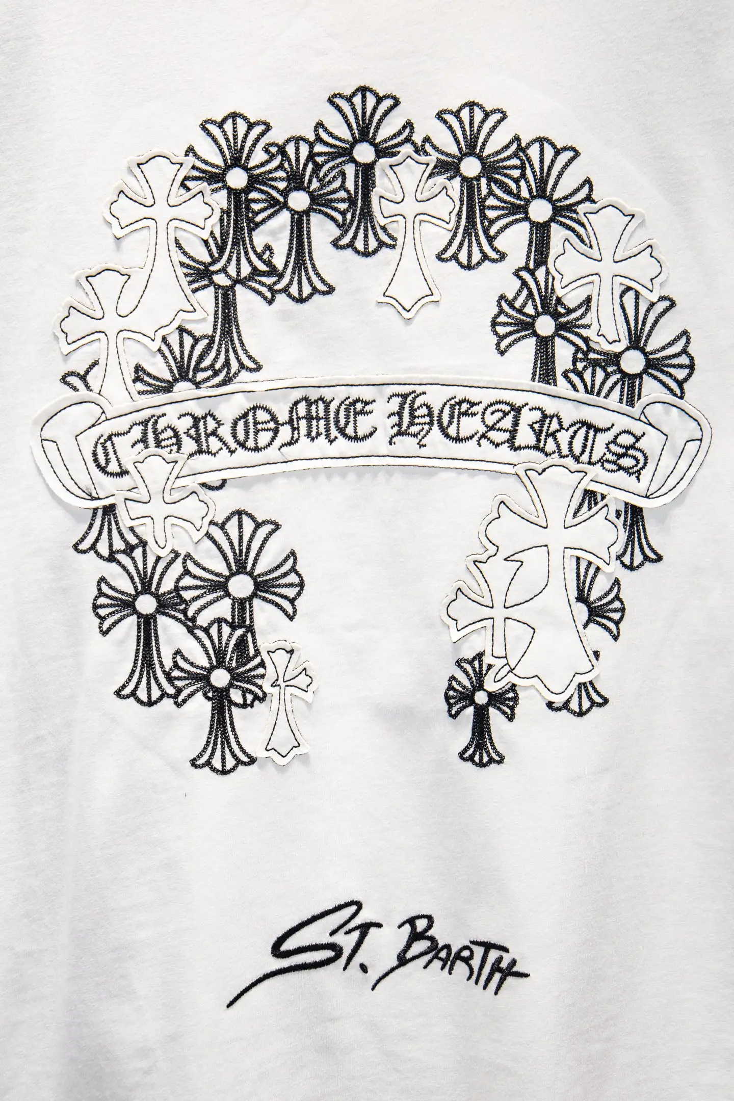 Distressed Embroidered Oversized Cotton T-Shirt D14515084 — view 5