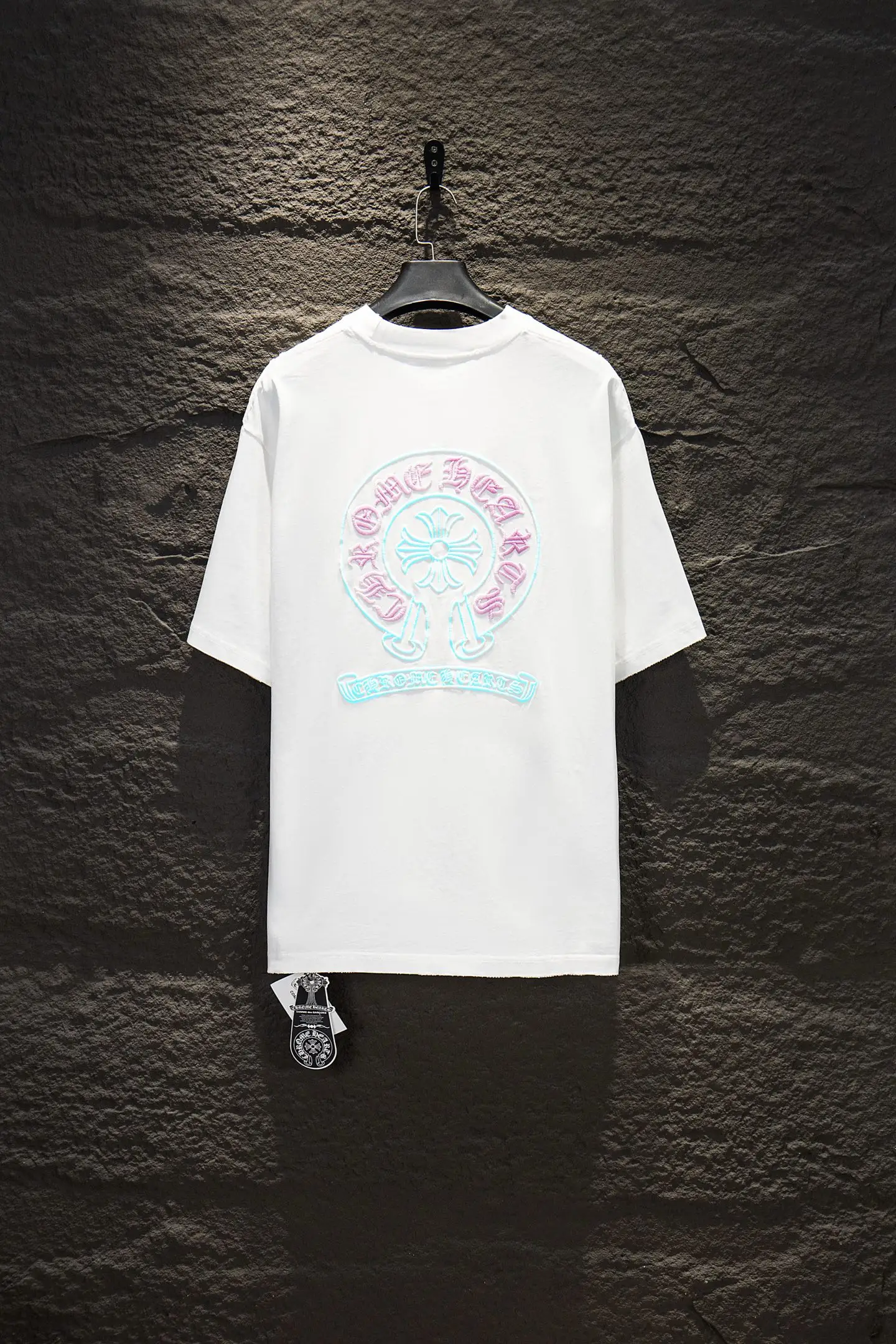 Embroidered Oversized Distressed Cotton T-Shirt D15012270 — view 4