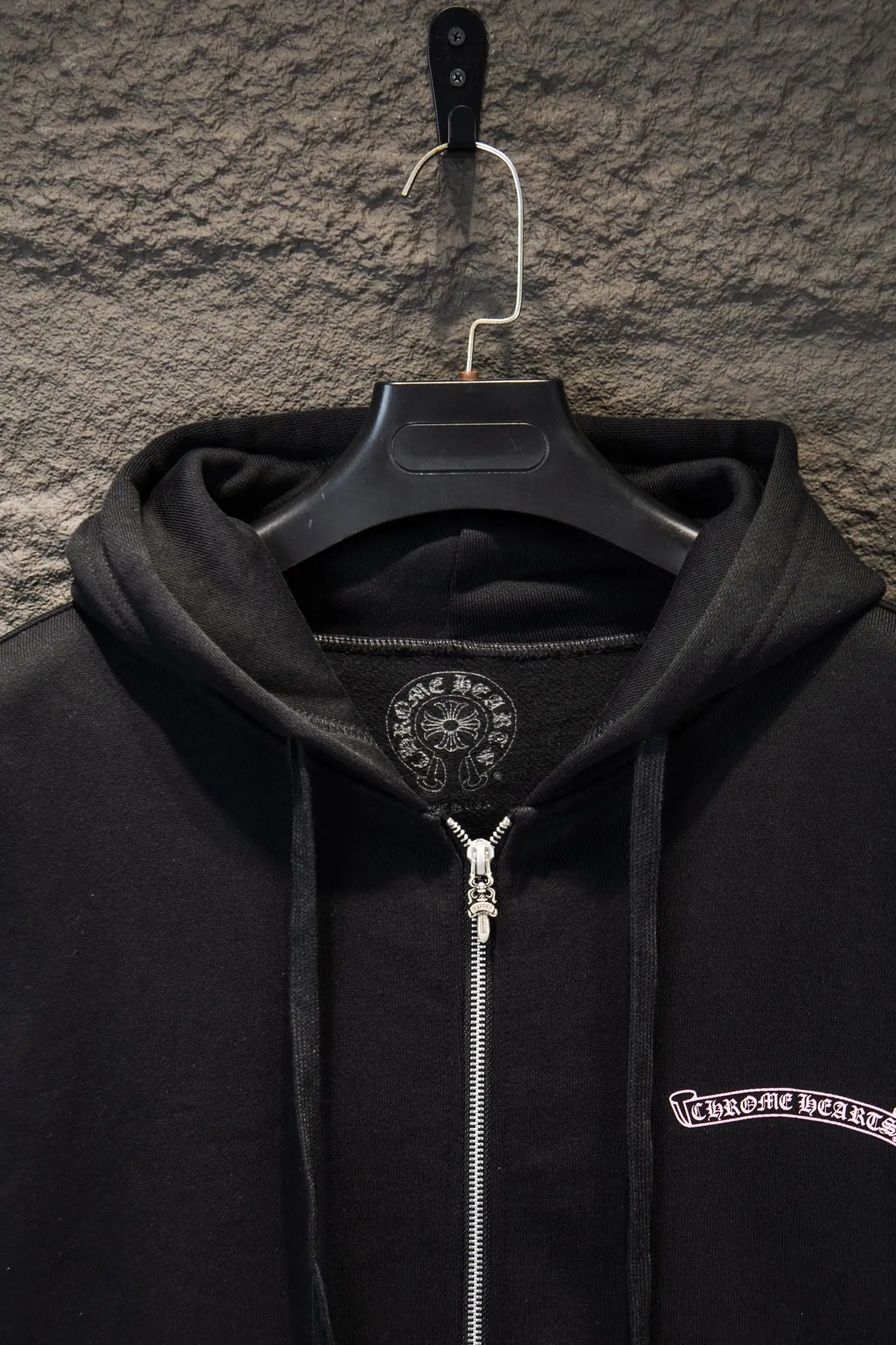 Logo-Print Cotton-Fleece Zip-Up Hoodie D22922944 — view 3
