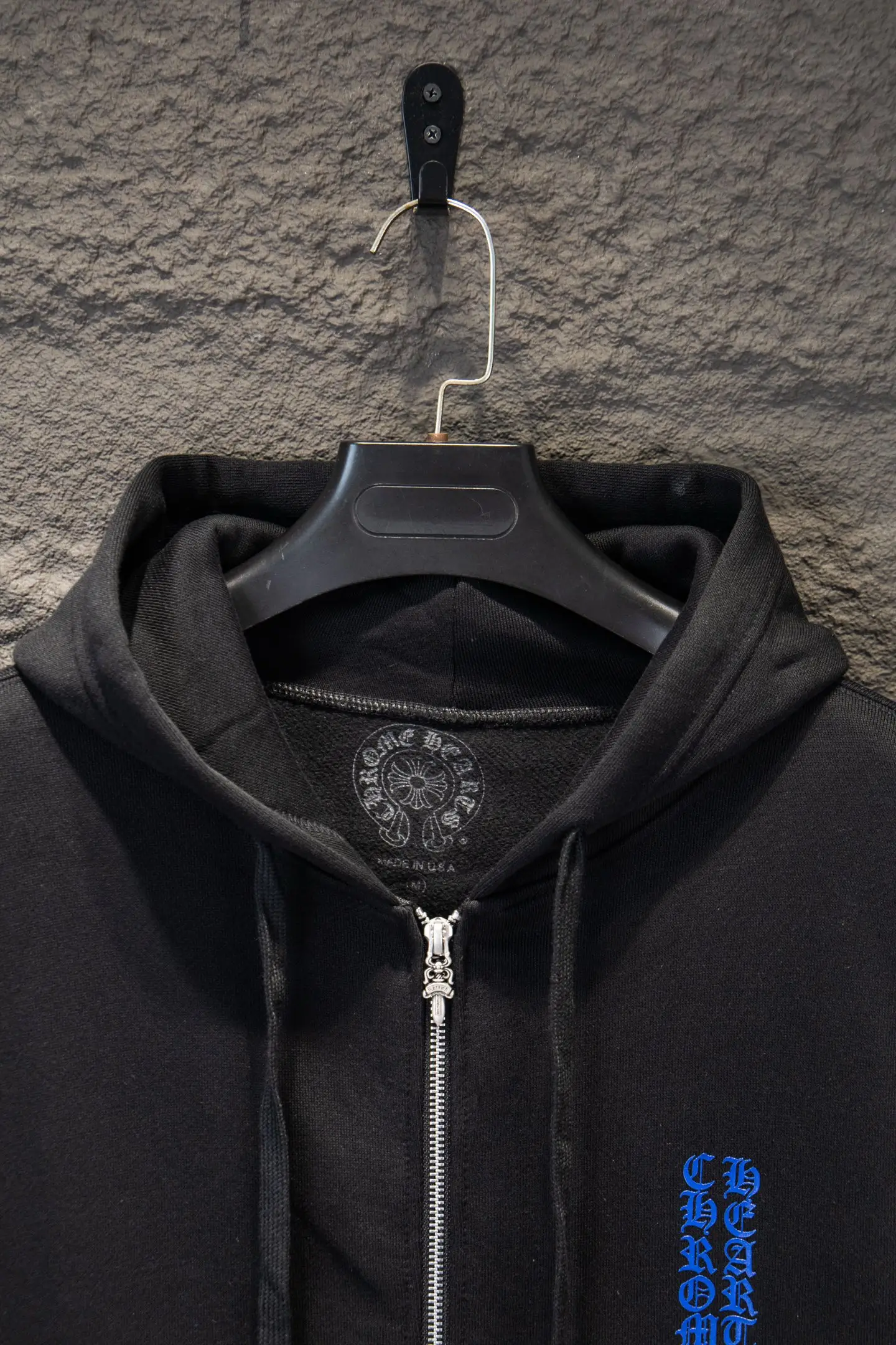 Logo Print Zip-Up Cotton Hoodie D22922917 — view 3