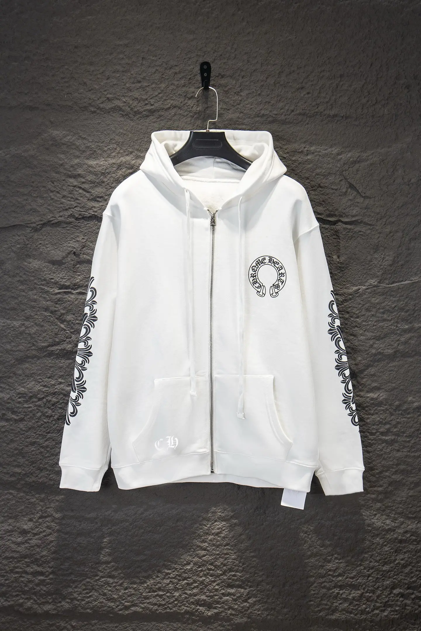 Logo-Print Cotton-Fleece Zip-Up Hoodie D22922949