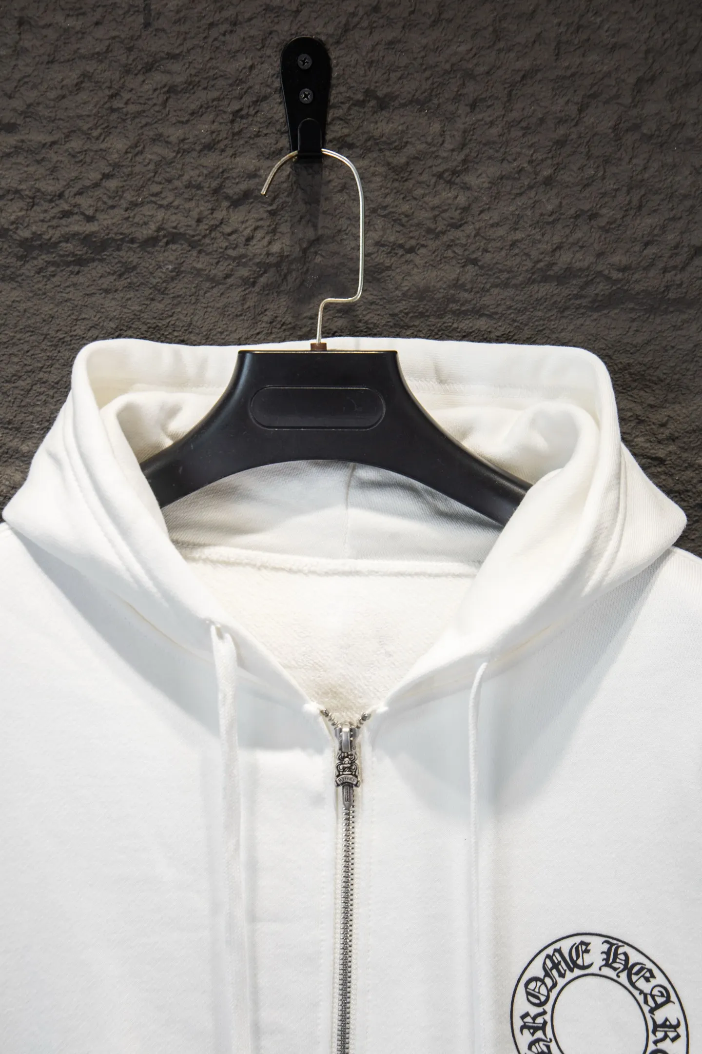 Logo-Print Cotton-Fleece Zip-Up Hoodie D22922949 — view 3