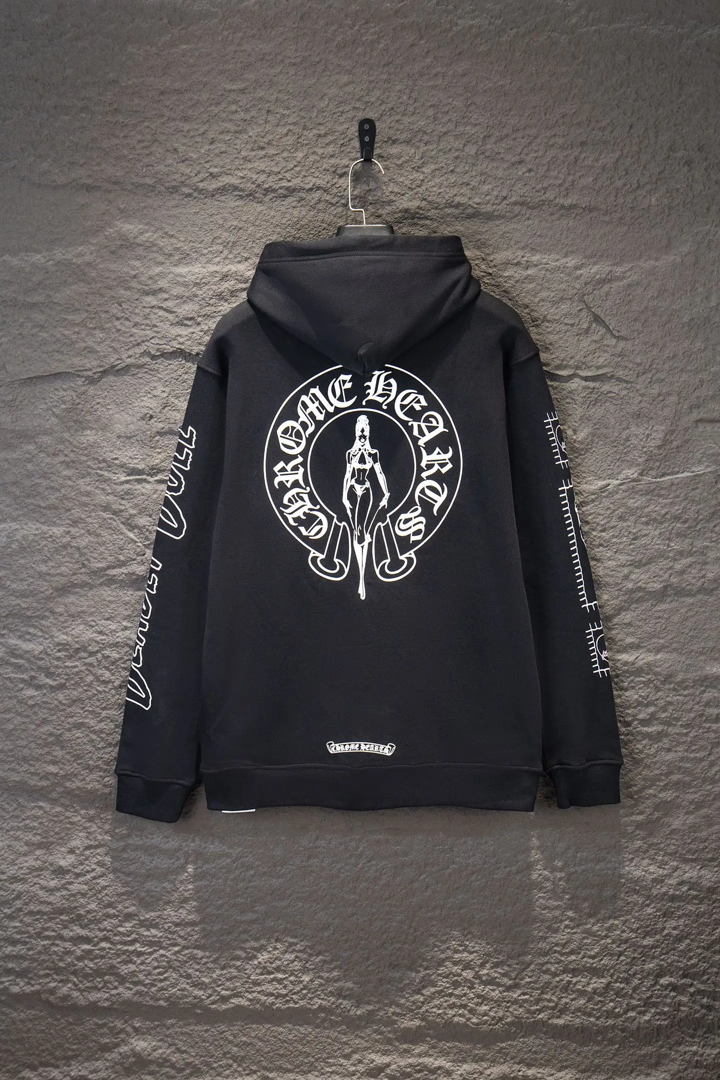 Graphic Print Zip-Up Cotton Hoodie D22922943 — view 2