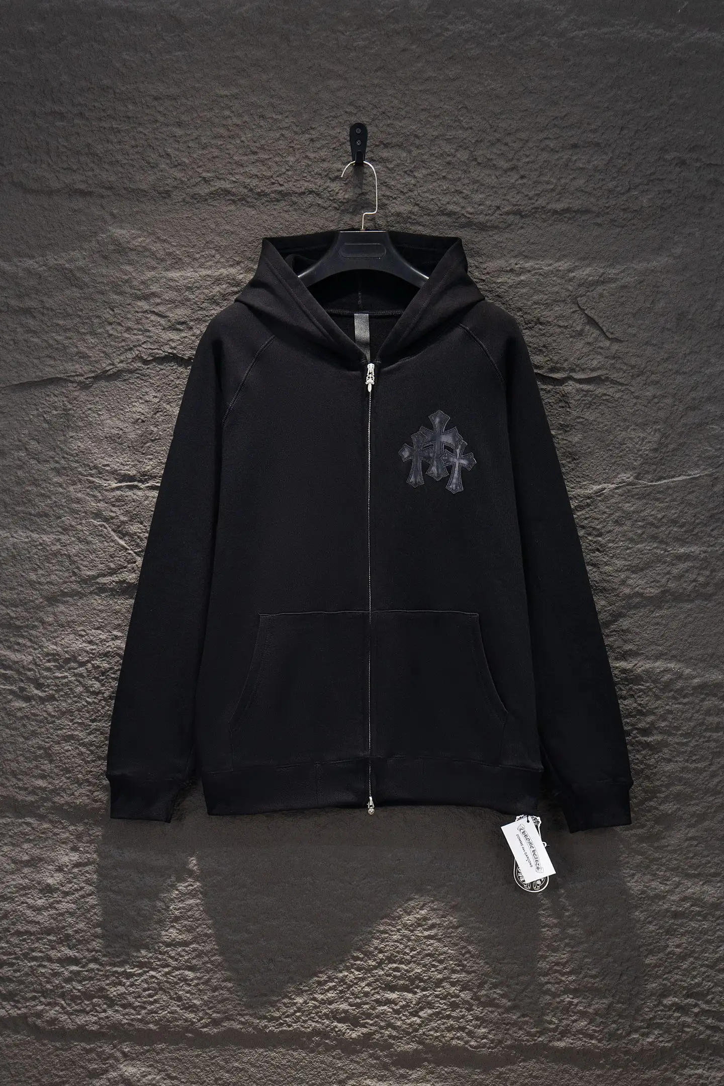 Embroidered Logo Oversized Zip-Up Hoodie D22522933
