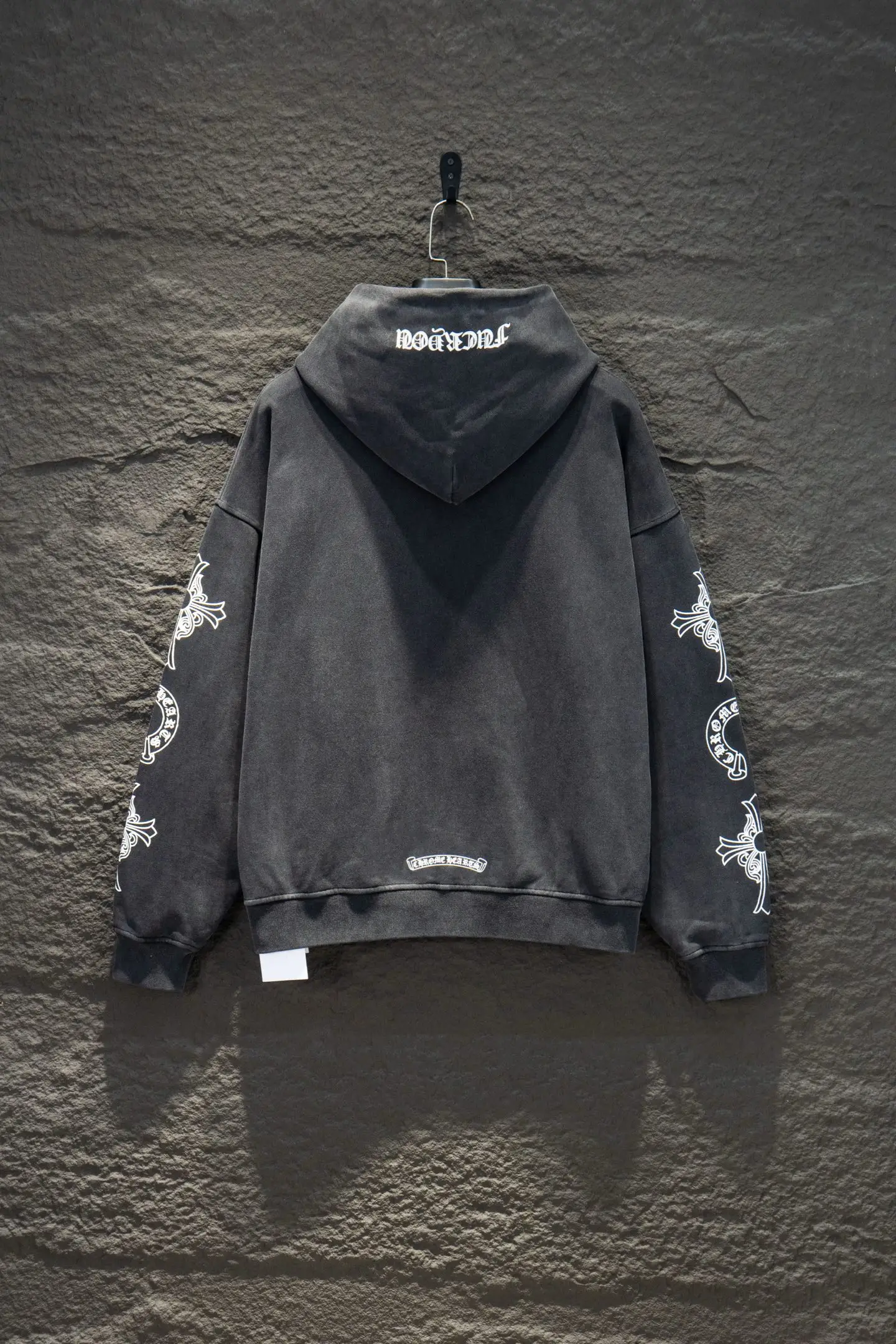 Logo-Print Washed Cotton Zip-Up Hoodie D23522908 — view 2
