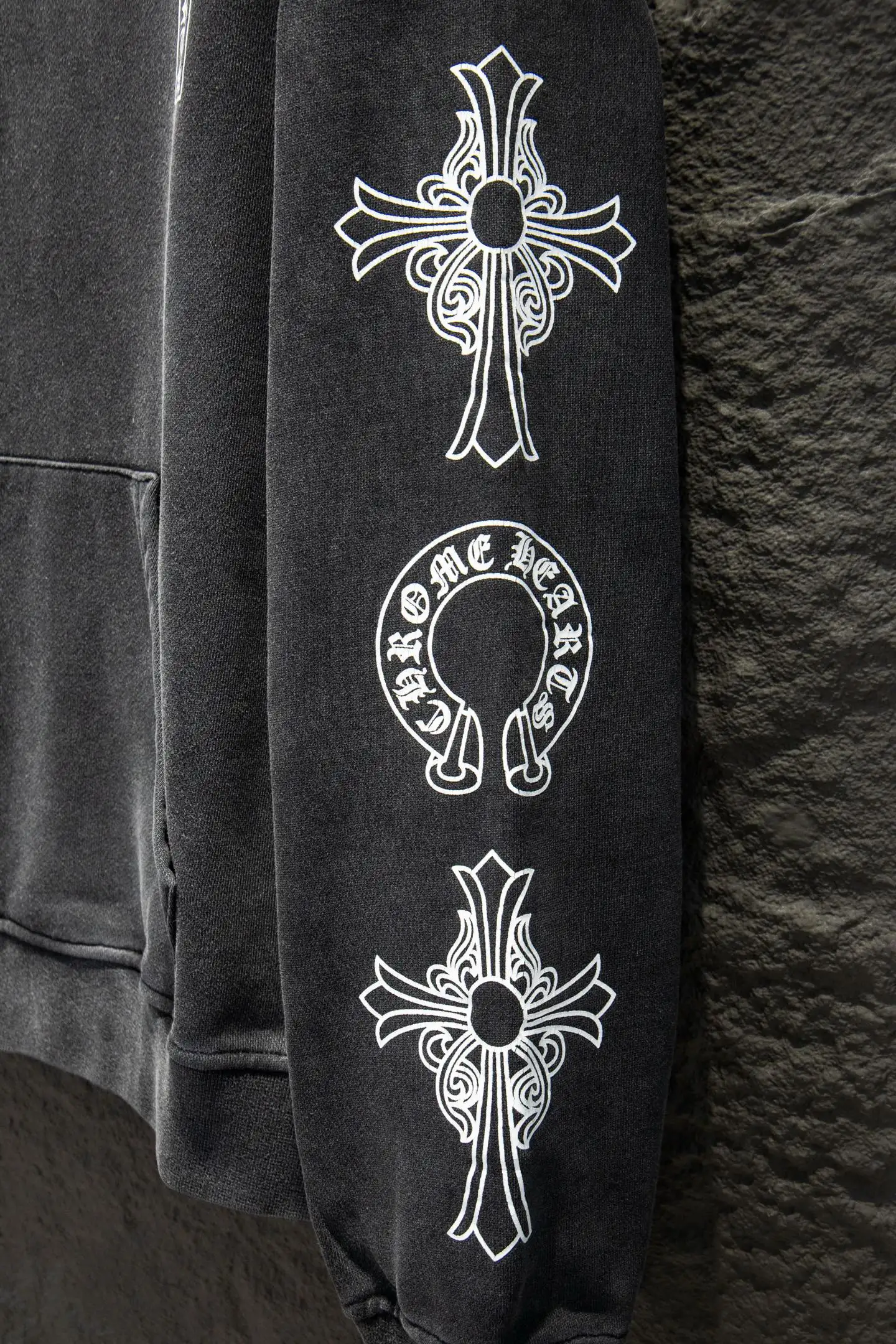Logo-Print Washed Cotton Zip-Up Hoodie D23522908 — view 5