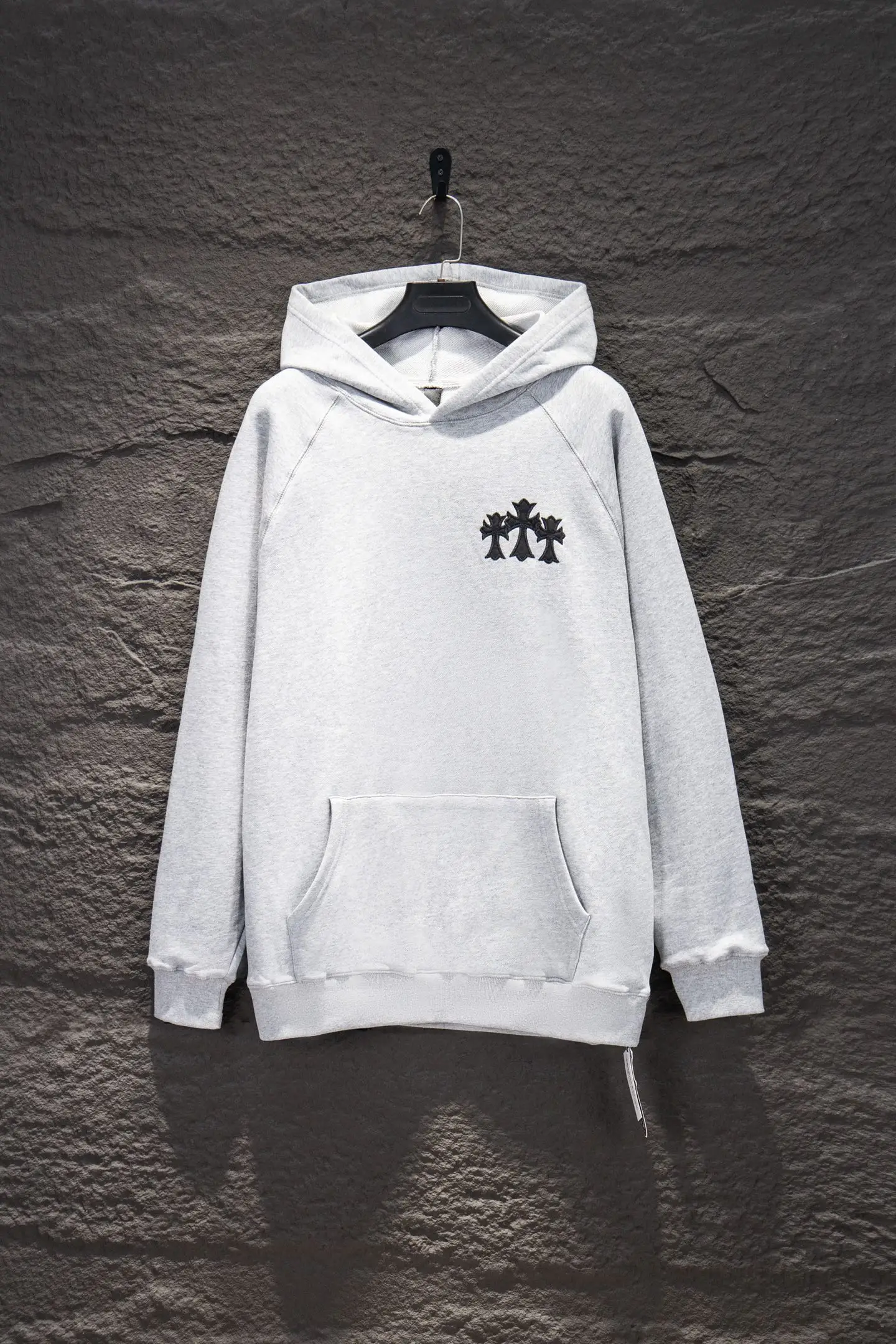 Embroidered Logo Oversized Cotton Hoodie D19522934