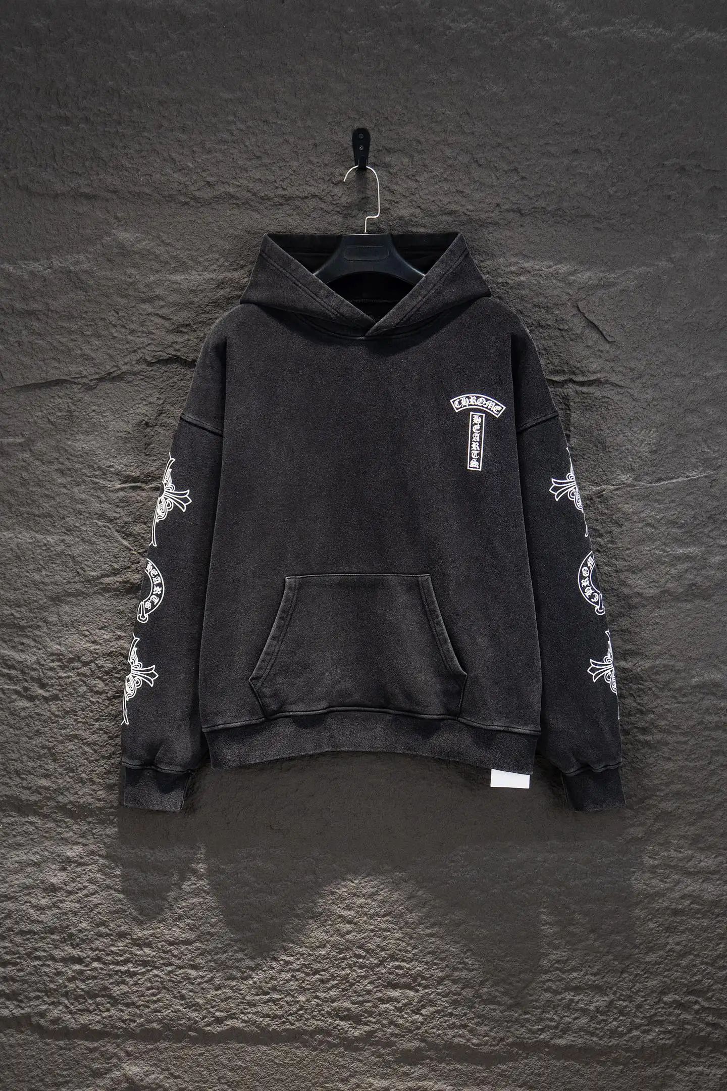 Logo-Print Washed Cotton Hoodie D20922931