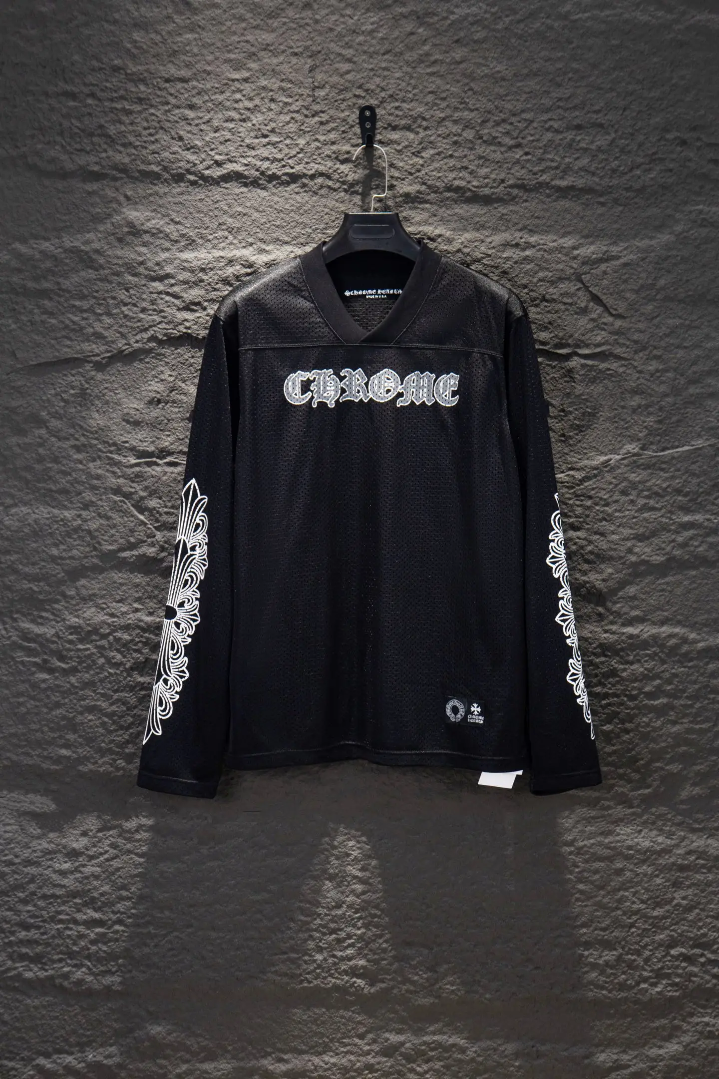 Logo-Print Mesh Long-Sleeve T-Shirt D14522968