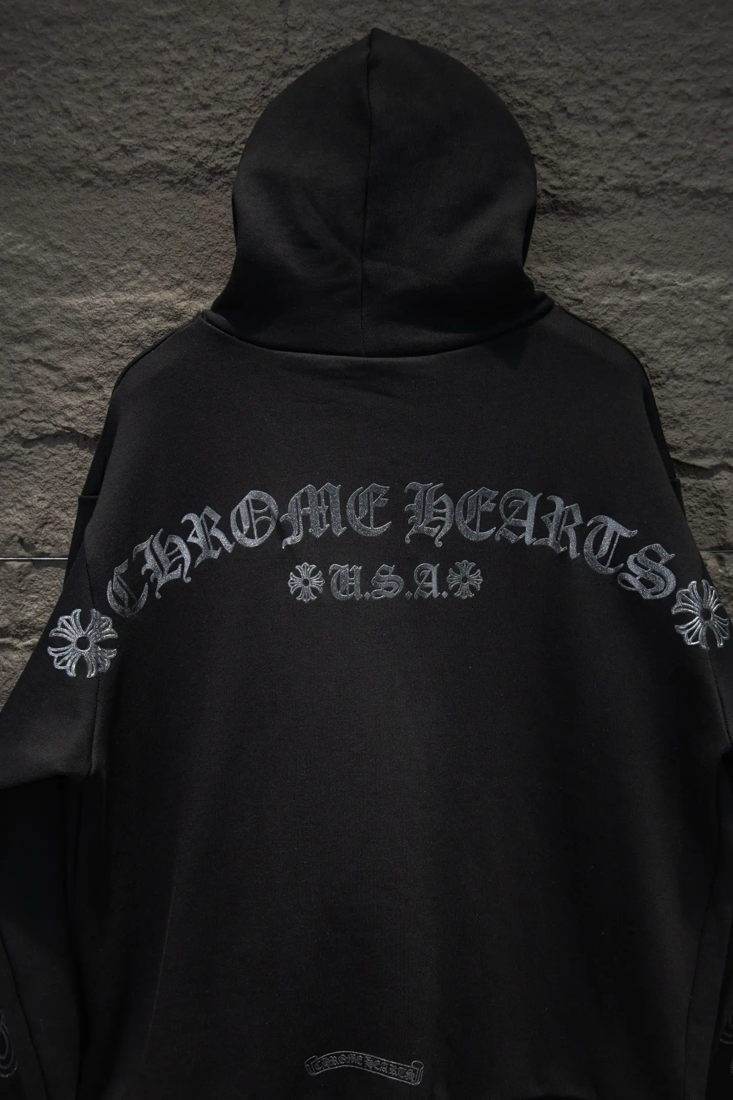 Logo-Print Oversized Cotton-Fleece Hoodie D20522902 — view 5