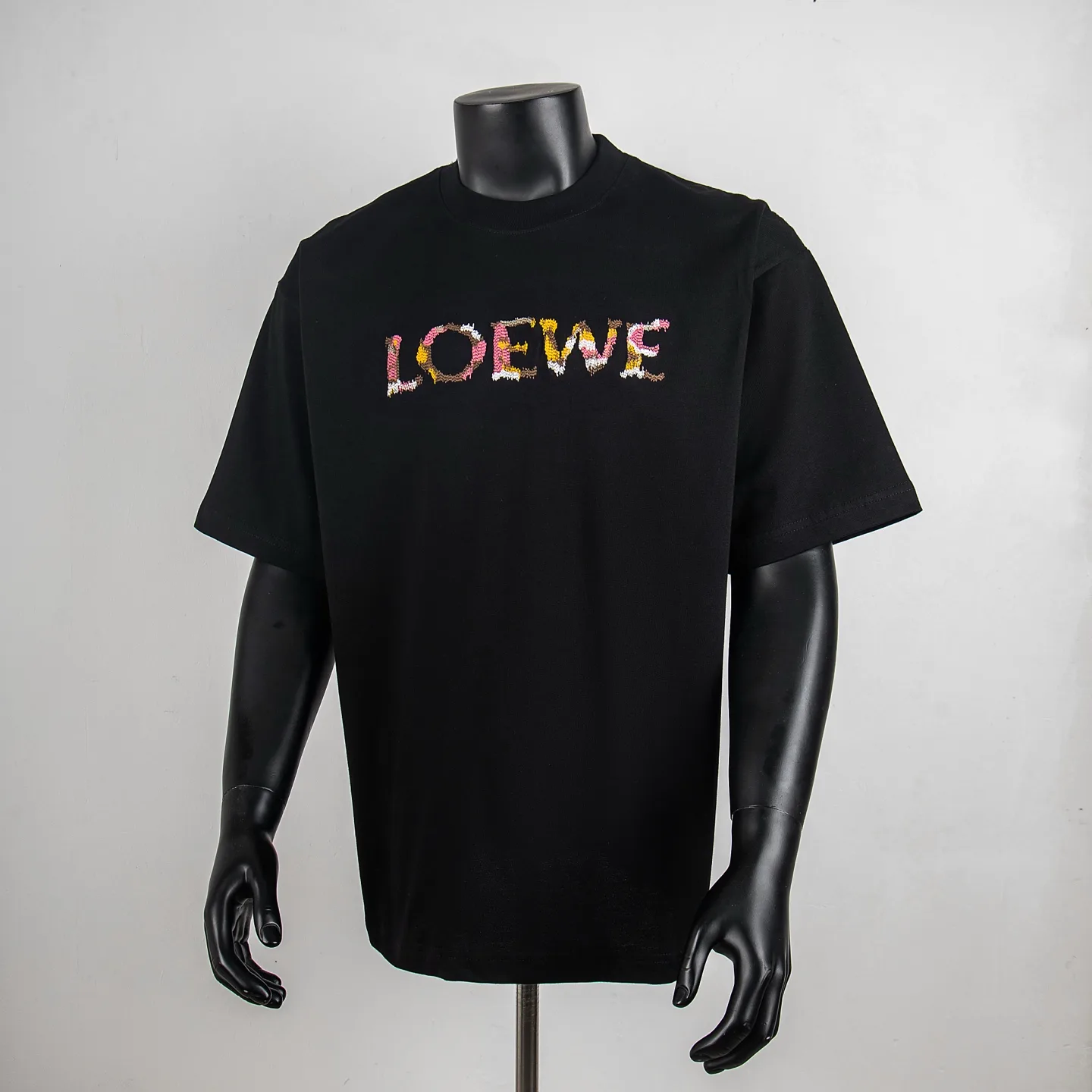 Rainbow Embroidered Logo Cotton T-Shirt D11512329