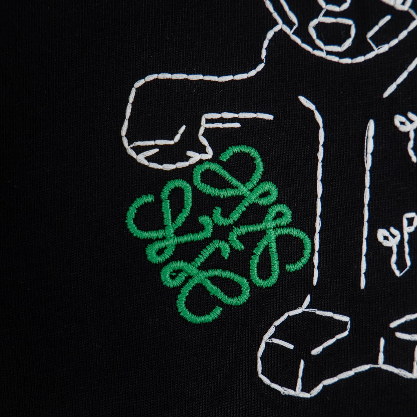 Cat Logo Embroidered Cotton T-Shirt D11912323 — view 6