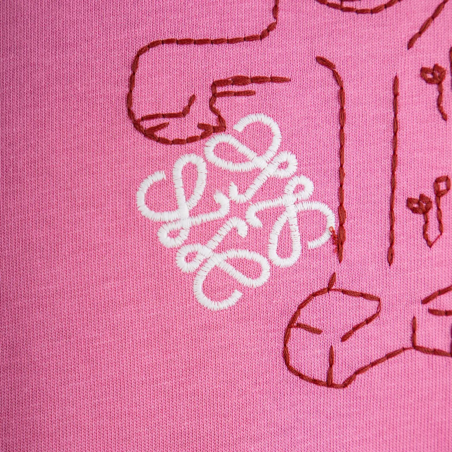Cat Logo Embroidered Cotton T-Shirt D11912324 — view 6
